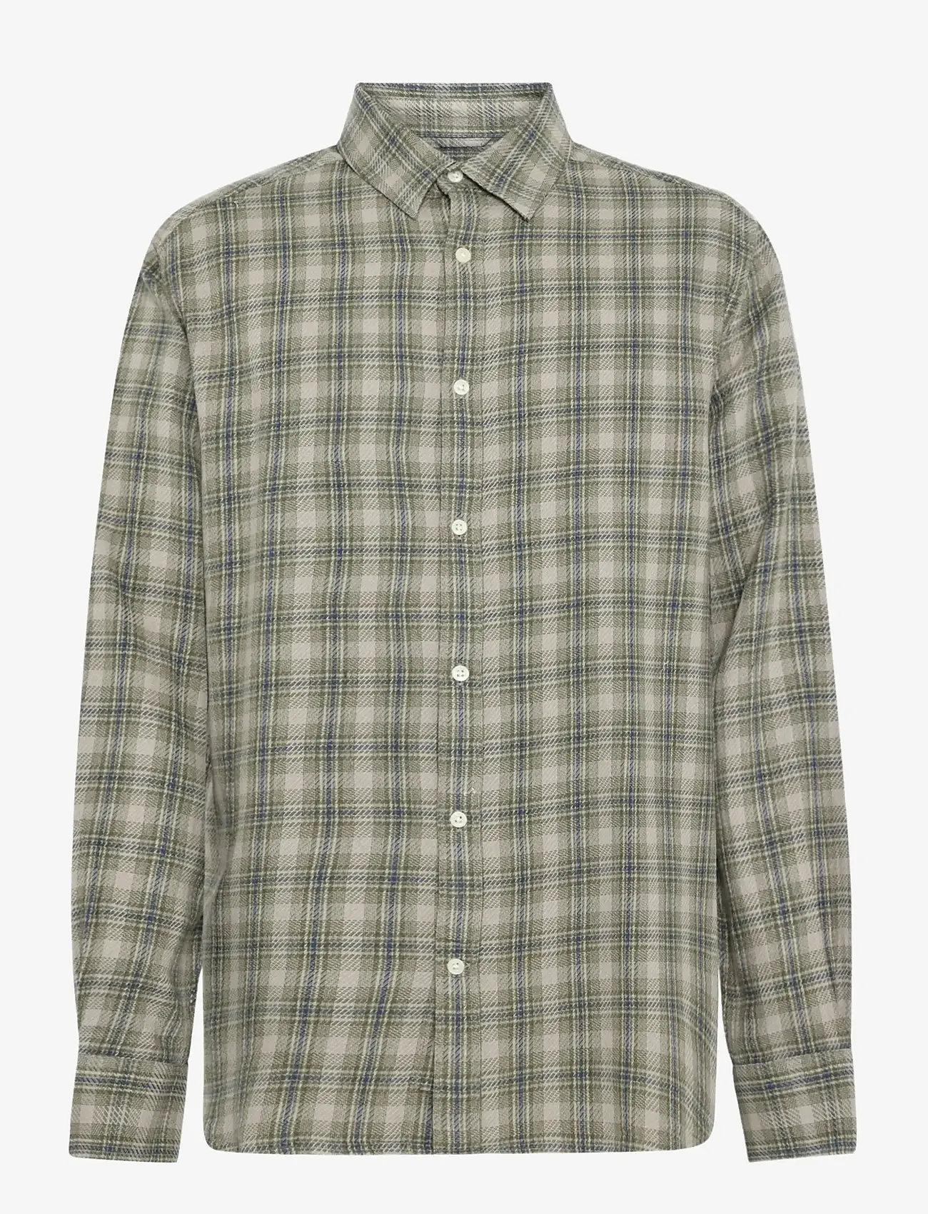 Knowledge Cotton Apparel - Loose check shirt - rutiga skjortor - beige check - 1
