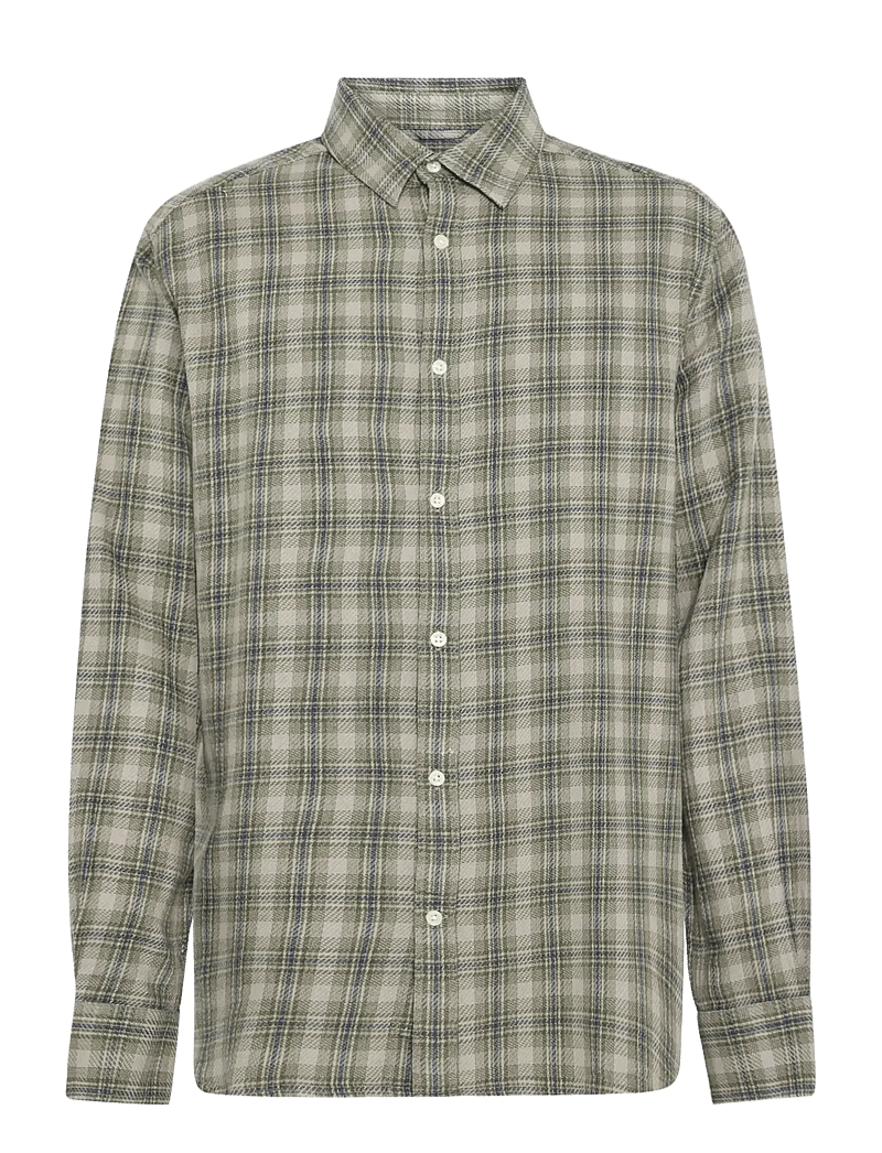 Knowledge Cotton Apparel - Loose check shirt - rutiga skjortor - beige check - 1