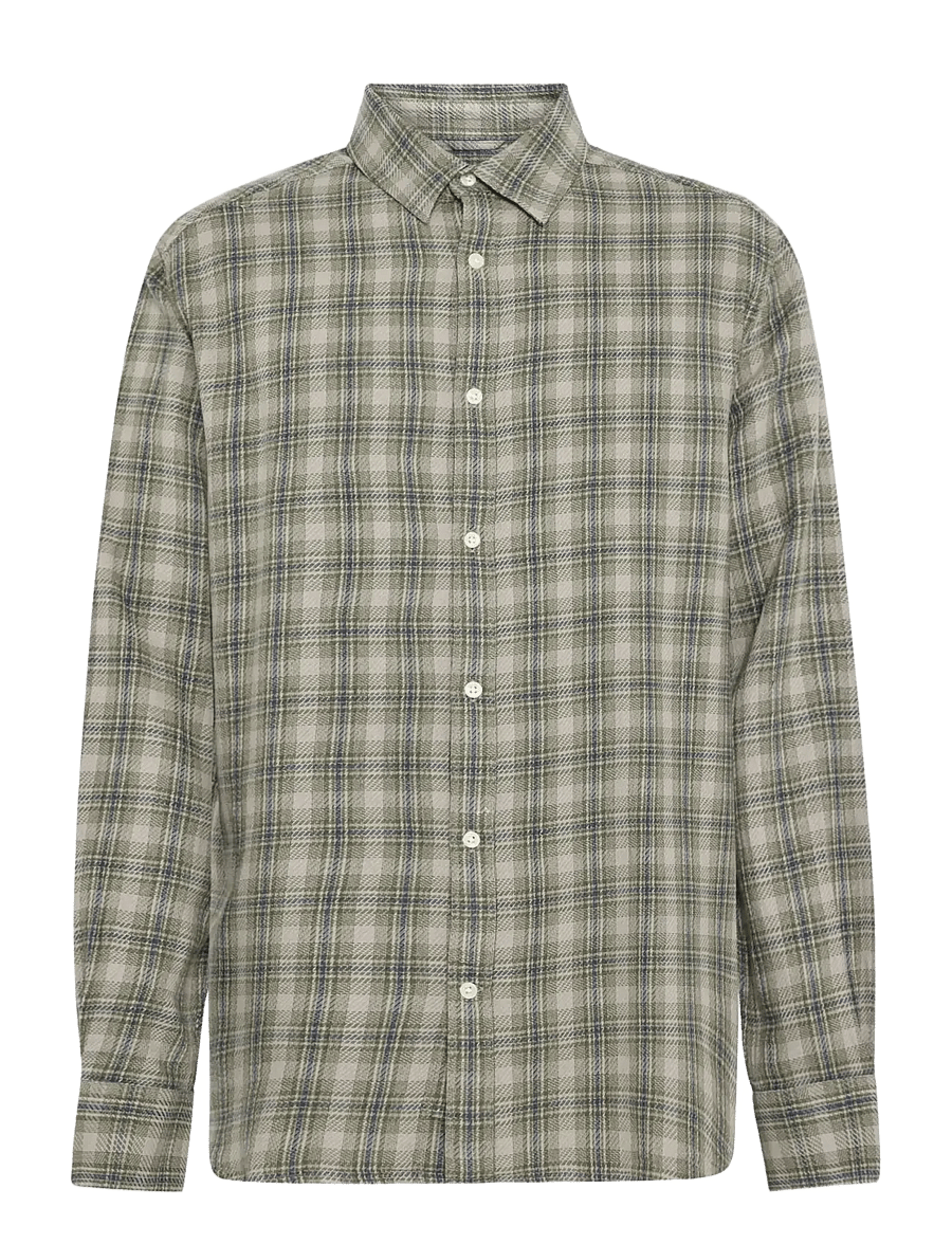 Knowledge Cotton Apparel - Loose check shirt - chemises à carreaux - beige check - 1