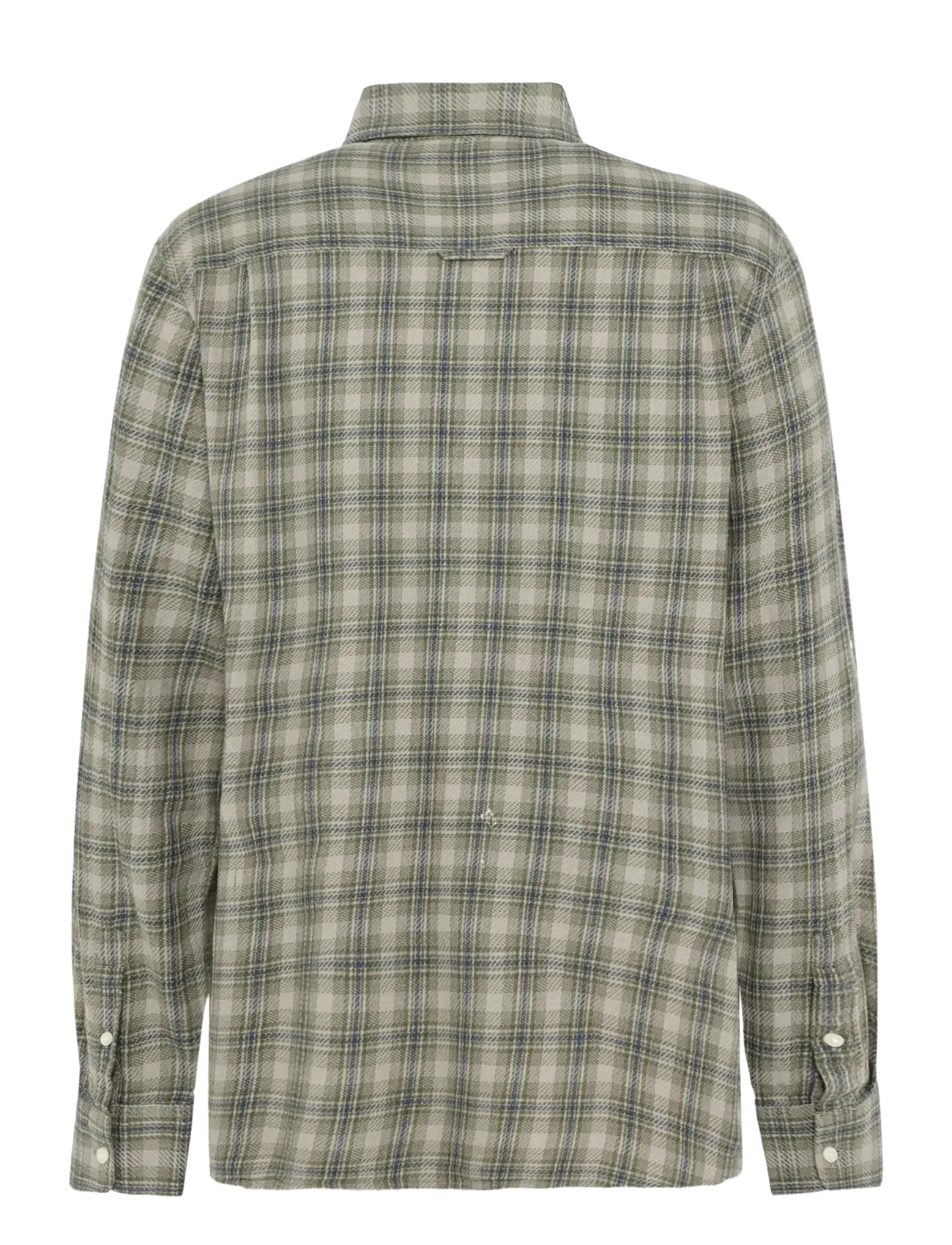 Knowledge Cotton Apparel - Loose check shirt - mænd - beige check - 2