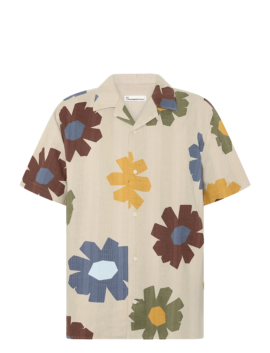 Knowledge Cotton Apparel - Relaxed print short sleeve shirt - chemises à manches courtes - multi color aop - 1