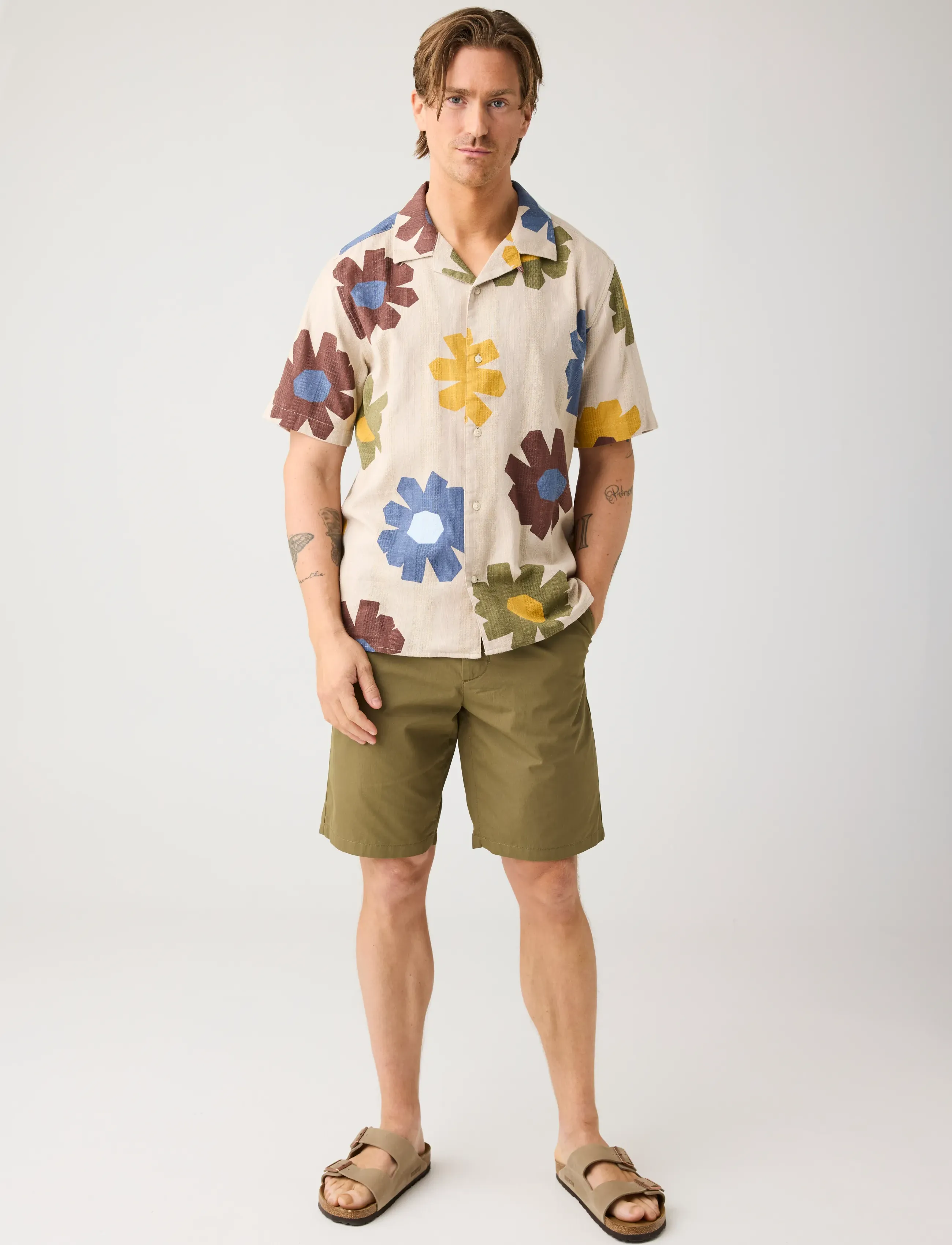 Knowledge Cotton Apparel - Relaxed print short sleeve shirt - chemises à manches courtes - multi color aop - 3