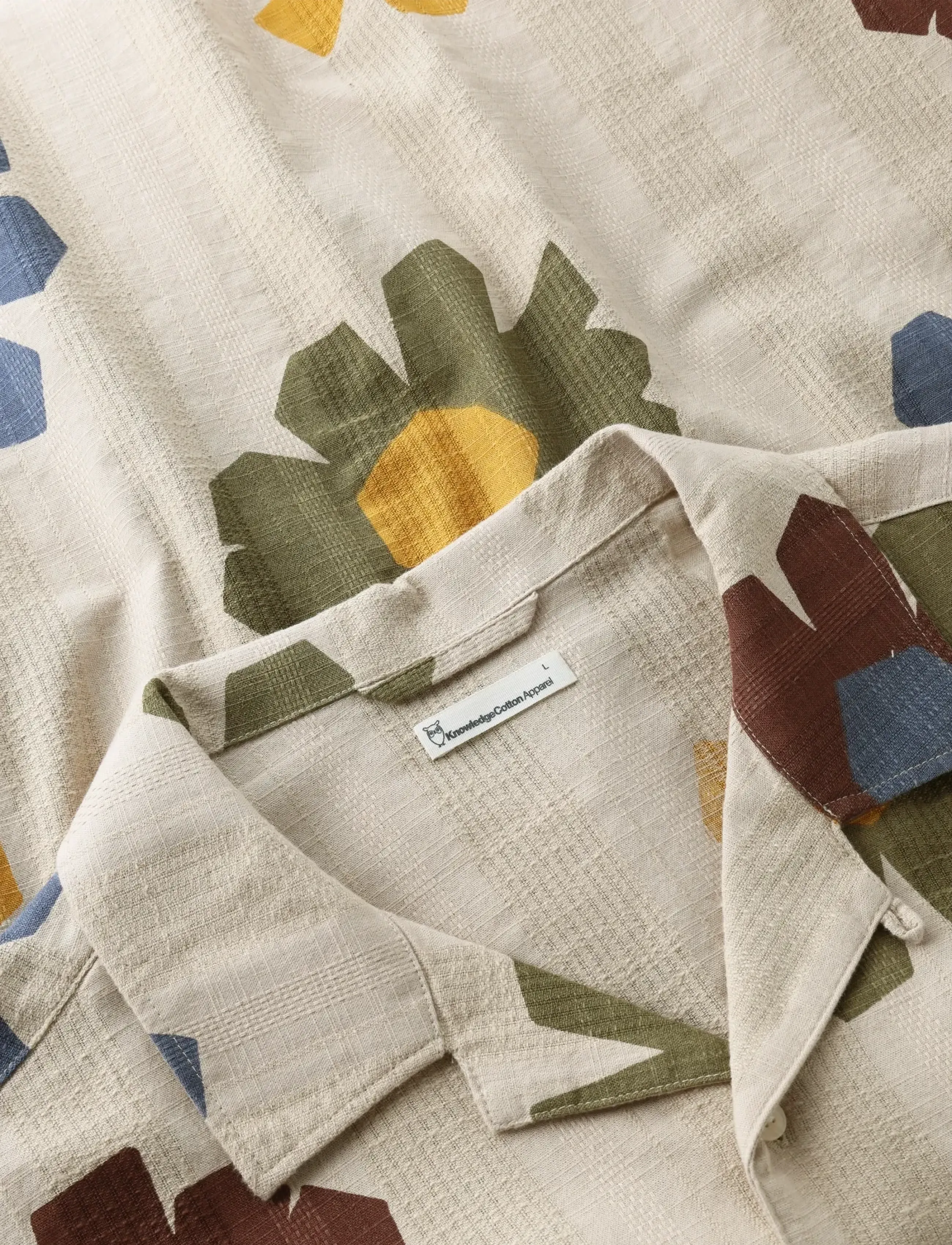 Knowledge Cotton Apparel - Relaxed print short sleeve shirt - chemises à manches courtes - multi color aop - 4