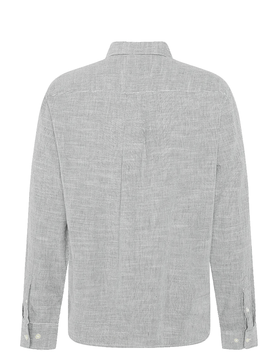 Knowledge Cotton Apparel - Dune regular stripe shirt - gestreifte hemden - blue stripe - 3