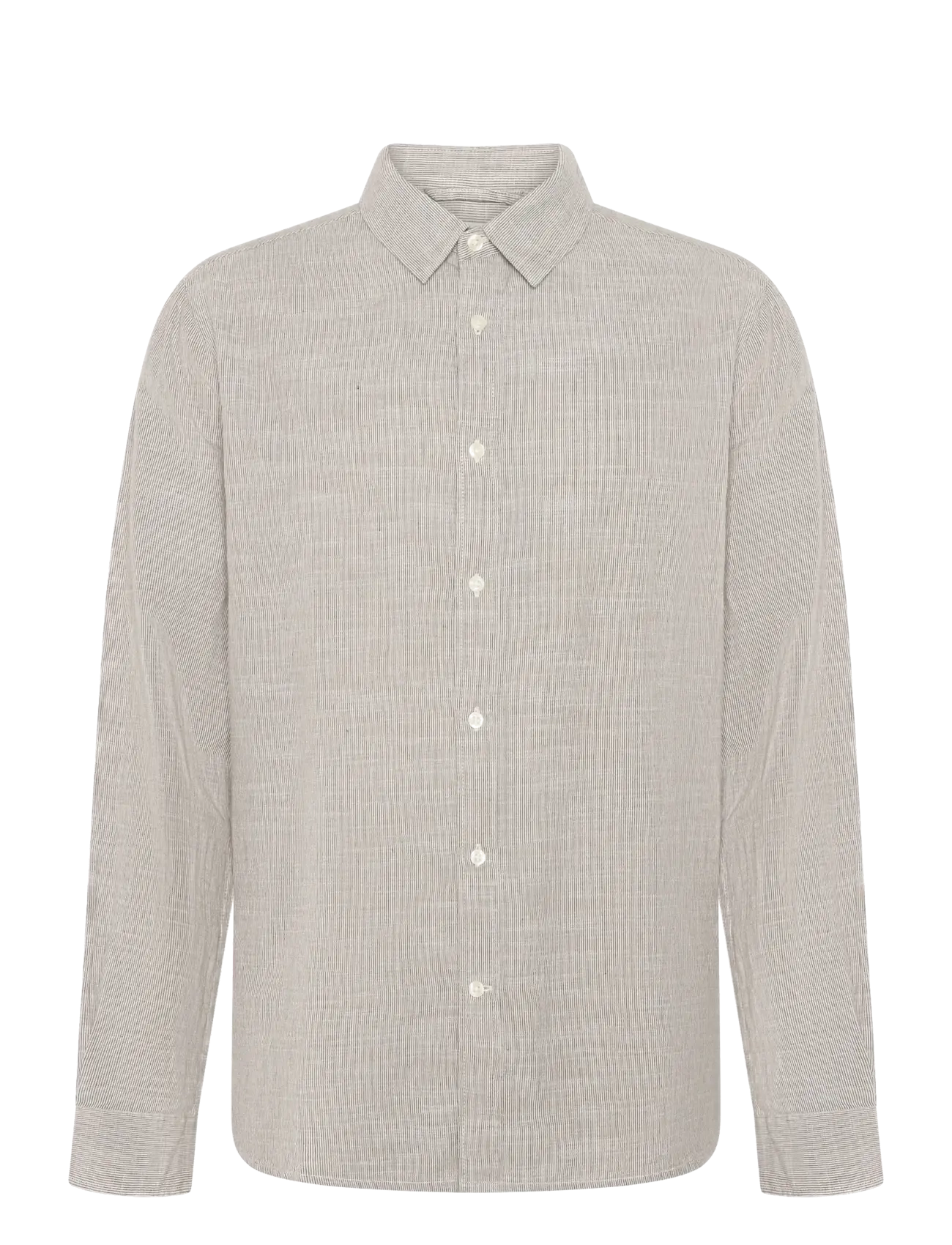 Knowledge Cotton Apparel Dune regular stripe shirt - Knowledge Cotton Apparel - GREEN STRIPE / beige