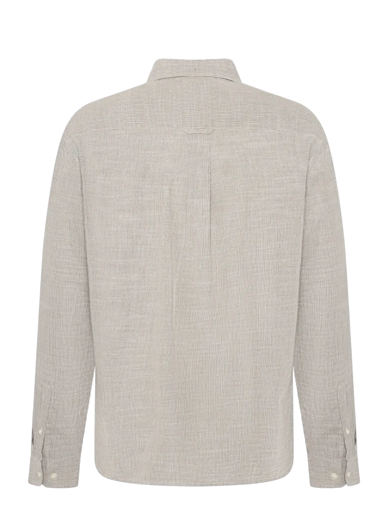 Knowledge Cotton Apparel - Dune regular stripe shirt - casual skjorter - green stripe - 2