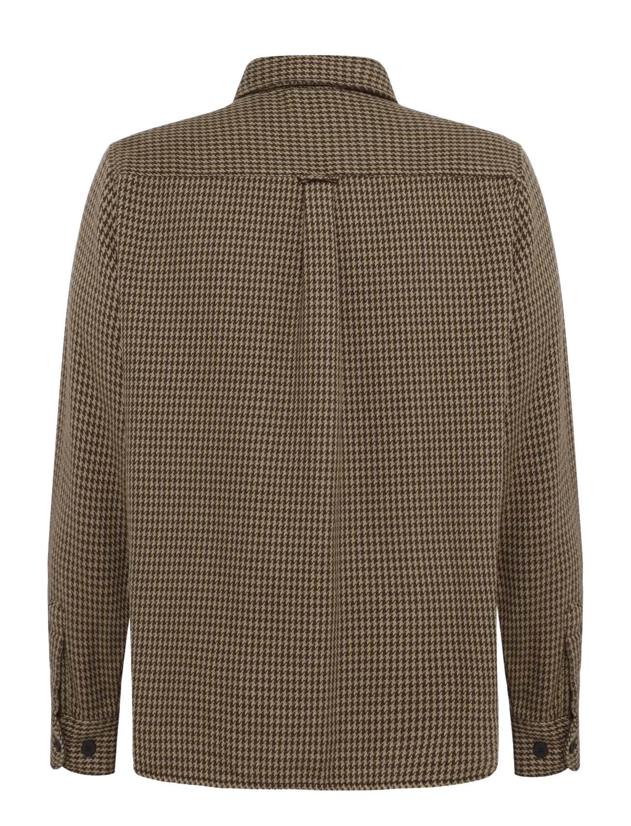 Knowledge Cotton Apparel - Loose houndtooth overshirt - dark brown check - 2