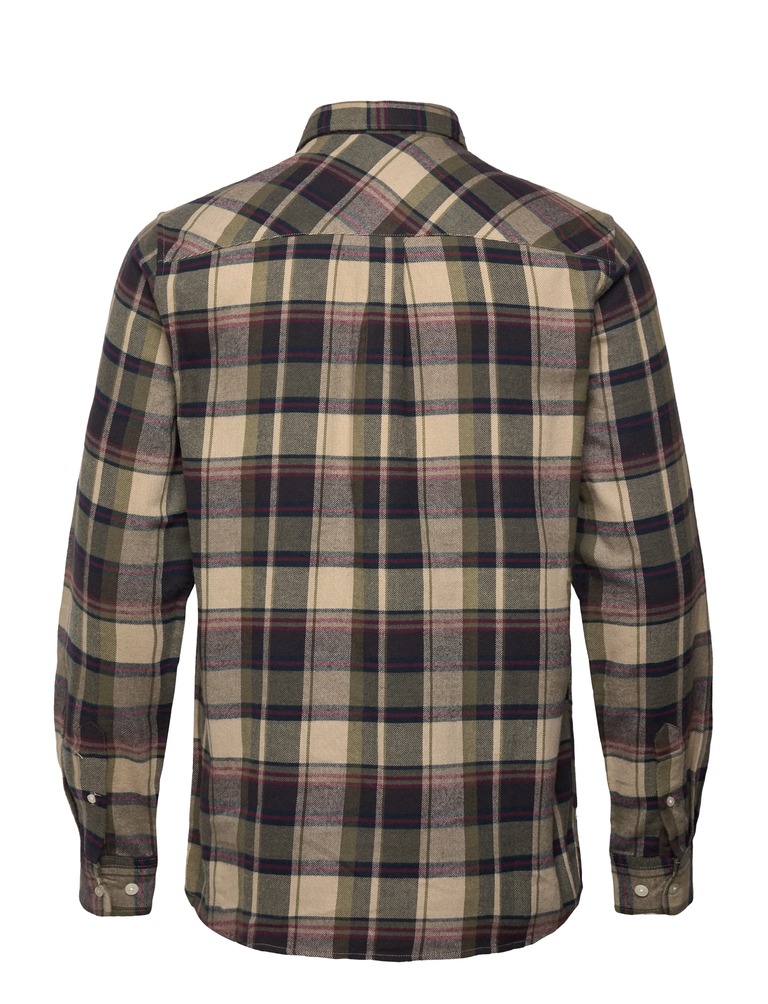 Knowledge Cotton Apparel - Organic Cotton Checked Flannel Shir - flannel shirts - green check - 1