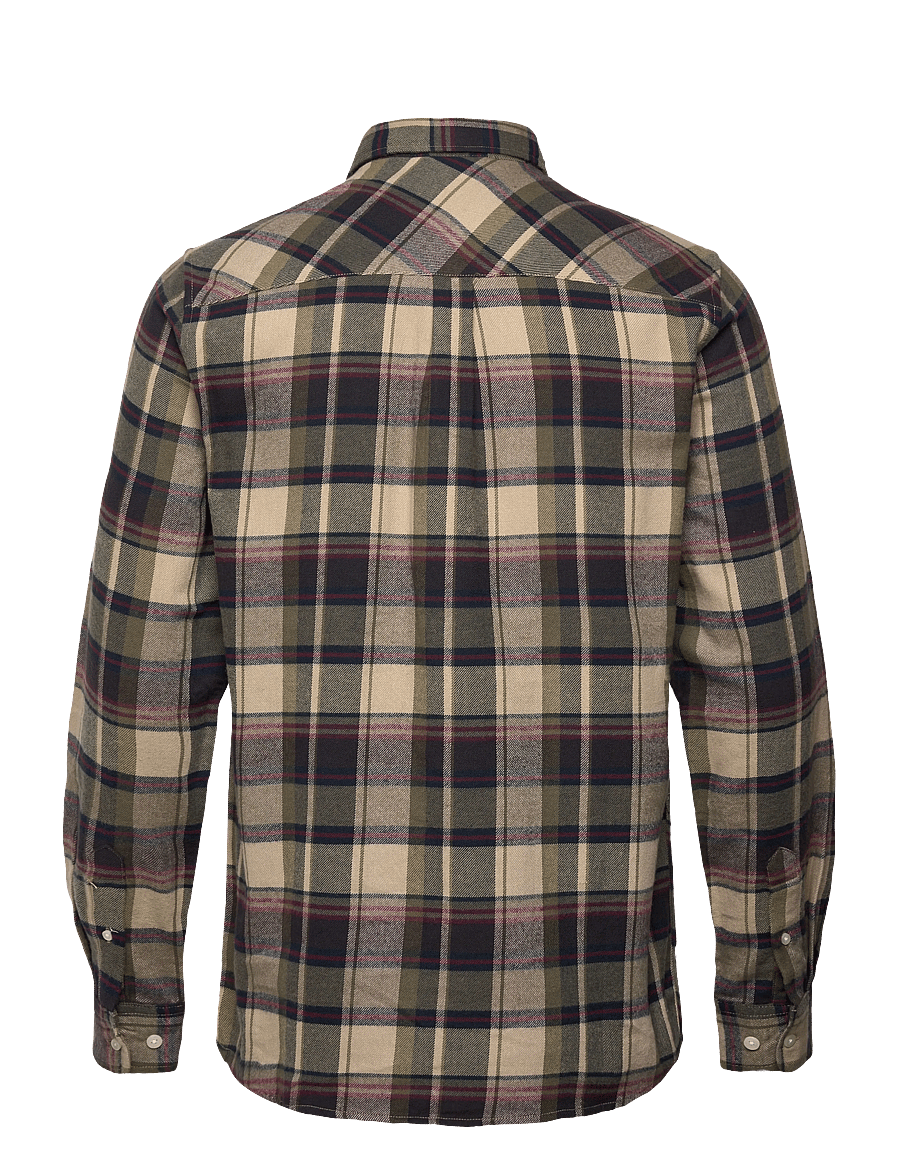 Knowledge Cotton Apparel - Organic Cotton Checked Flannel Shir - flanellskjortor - green check - 1