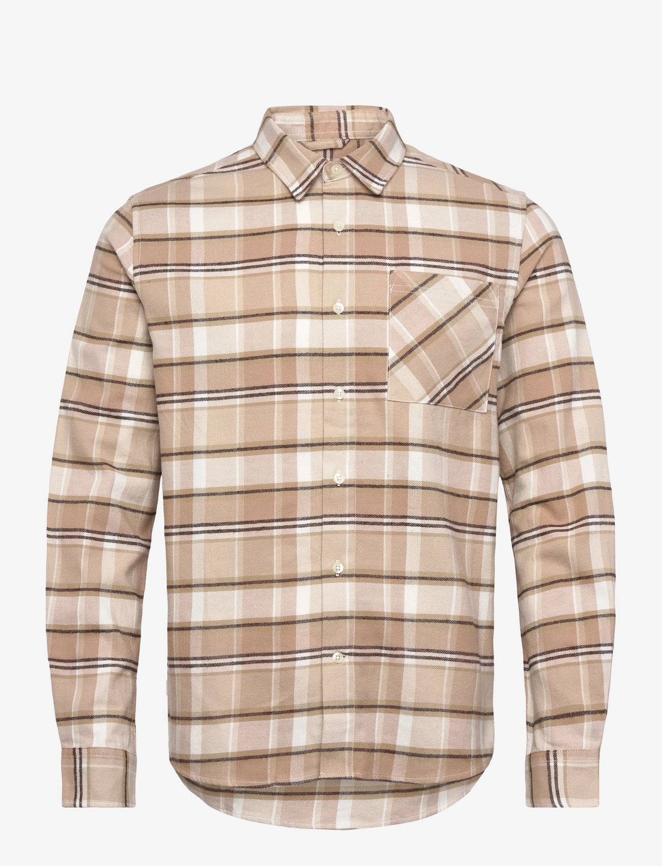 Knowledge Cotton Apparel - Organic Cotton Checked Flannel Shir - flanellsärgid - white check - 0