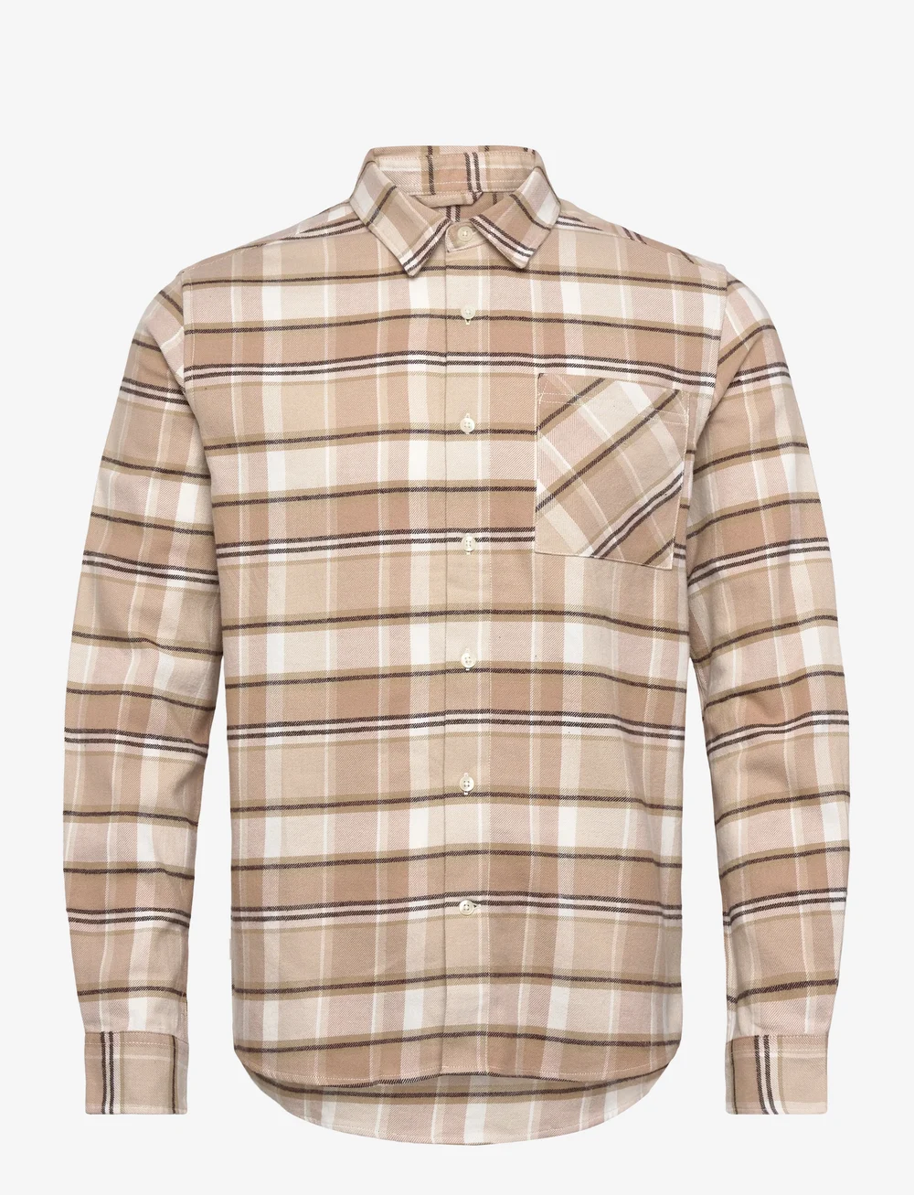 Knowledge Cotton Apparel - Organic Cotton Checked Flannel Shir - flannel-skjorter - white check - 0