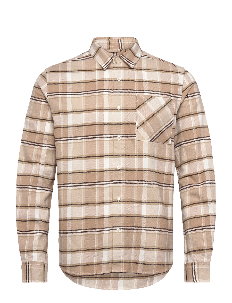 Knowledge Cotton Apparel - Organic Cotton Checked Flannel Shir - flanellskjortor - white check - 0