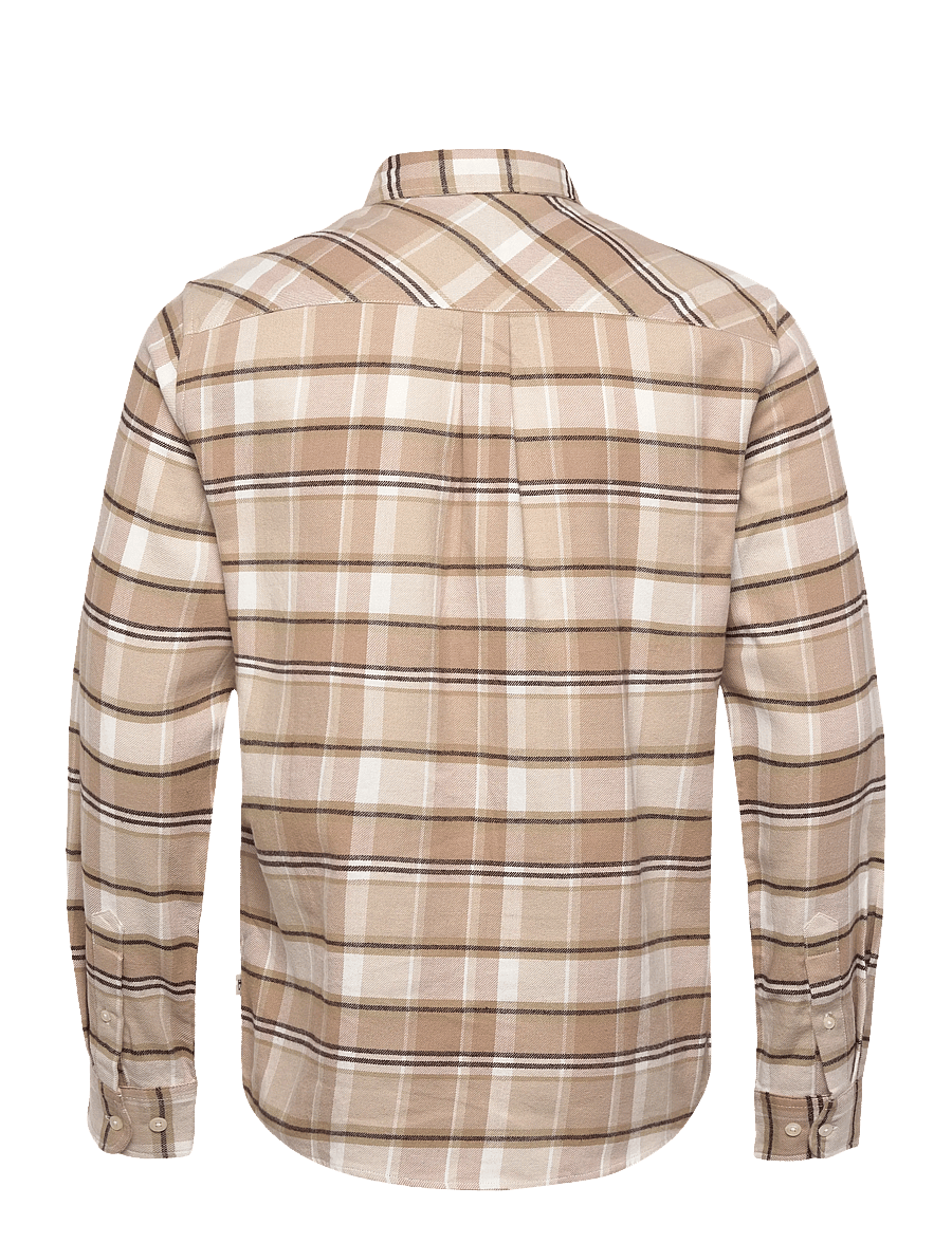 Knowledge Cotton Apparel - Organic Cotton Checked Flannel Shir - flanellskjortor - white check - 1