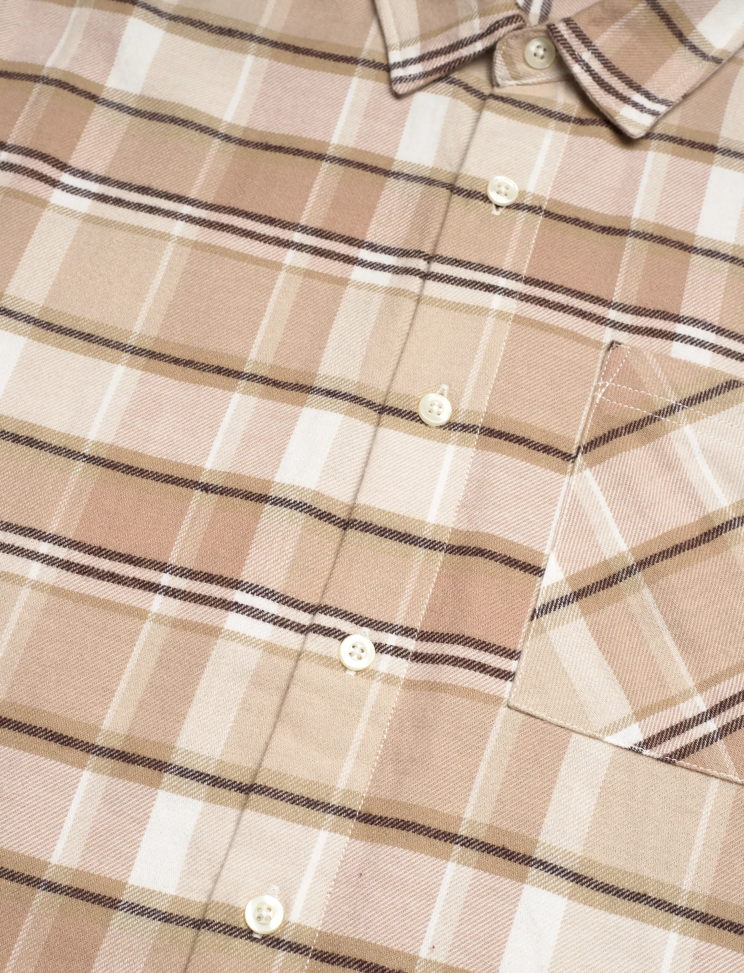 Knowledge Cotton Apparel - Organic Cotton Checked Flannel Shir - flannel shirts - white check - 3