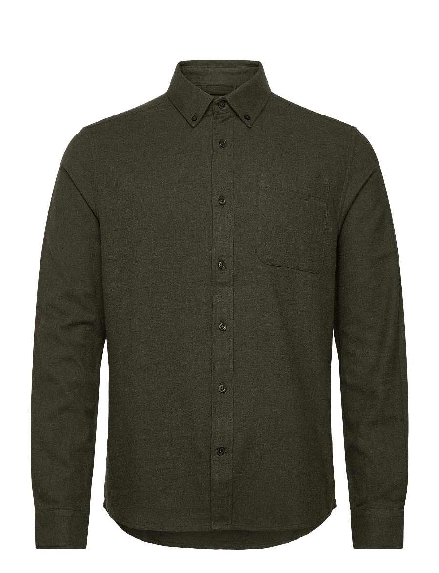 Knowledge Cotton Apparel - Organic Cotton Flannel Shirt GOTS - flannel-skjorter - forest night - 0