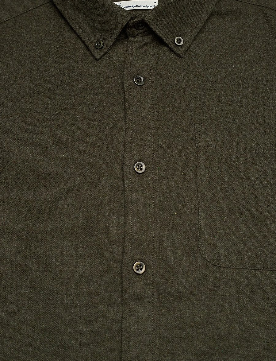 Knowledge Cotton Apparel - Organic Cotton Flannel Shirt GOTS - flannel-skjorter - forest night - 2
