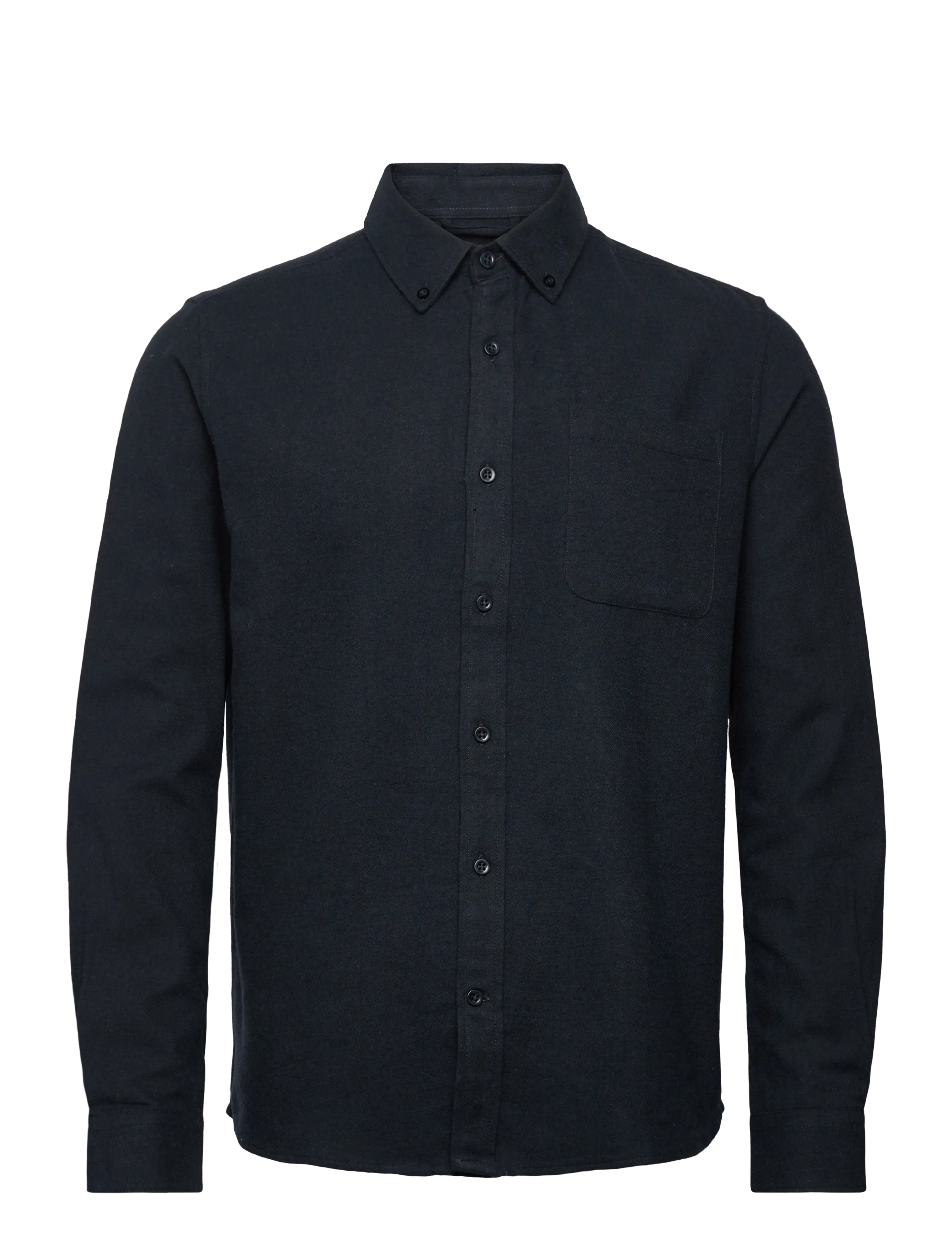 Knowledge Cotton Apparel Organic Flannel Shirt Gots, XXL, Shirts, Schwarz - Casual Männerswear