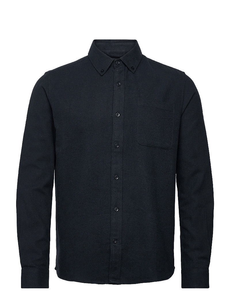Knowledge Cotton Apparel - Organic Cotton Flannel Shirt GOTS - flanellskjortor - total eclipse - 0