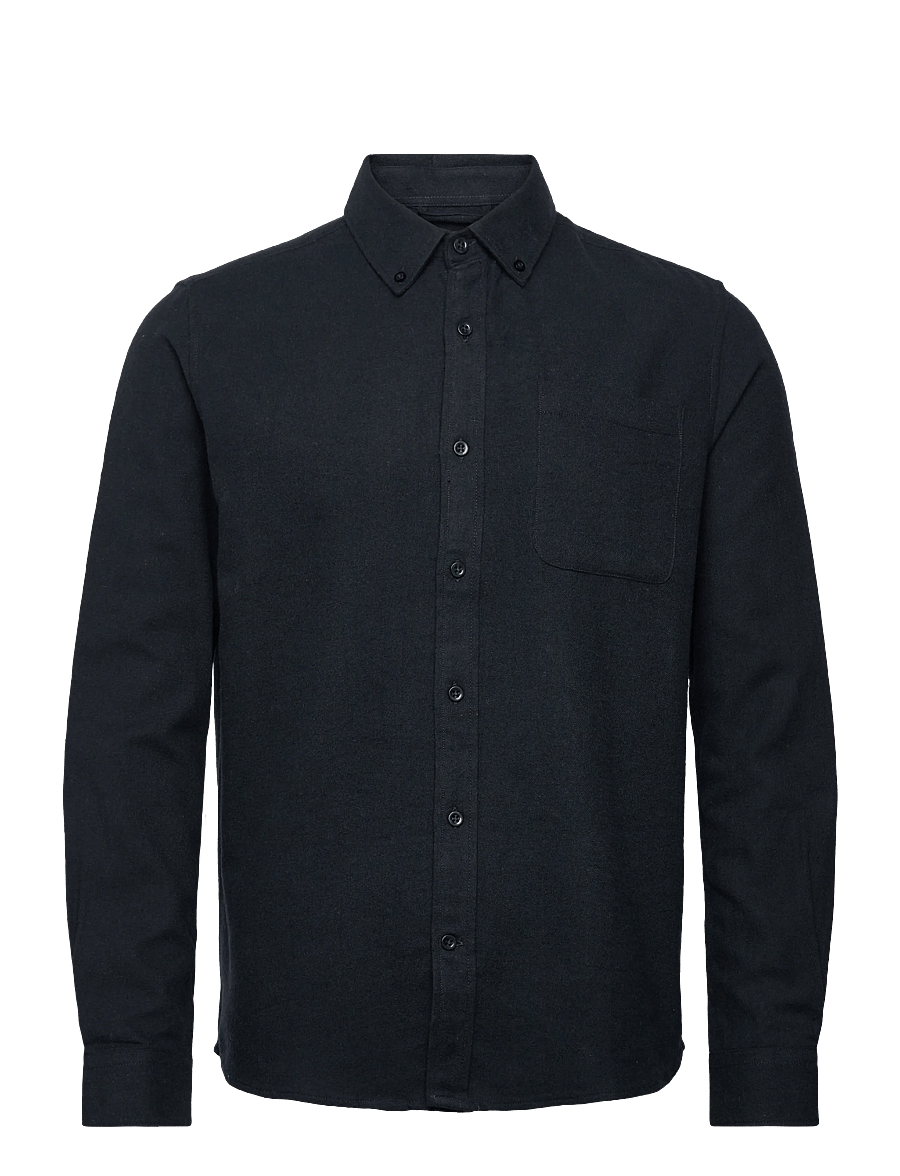 Knowledge Cotton Apparel - Organic Cotton Flannel Shirt GOTS - flanellen overhemden - total eclipse - 0