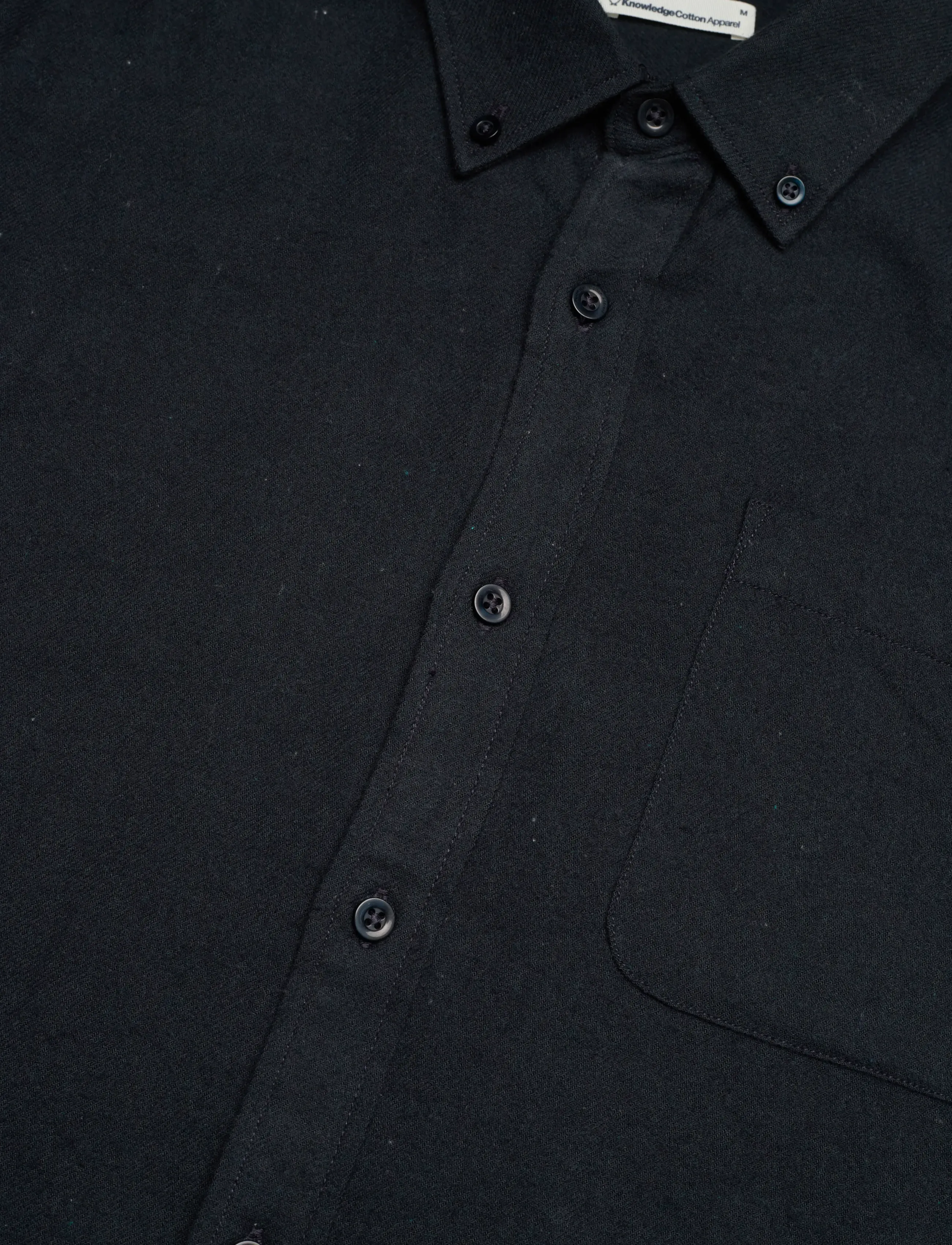 Knowledge Cotton Apparel - Organic Cotton Flannel Shirt GOTS - flannel-skjorter - total eclipse - 3