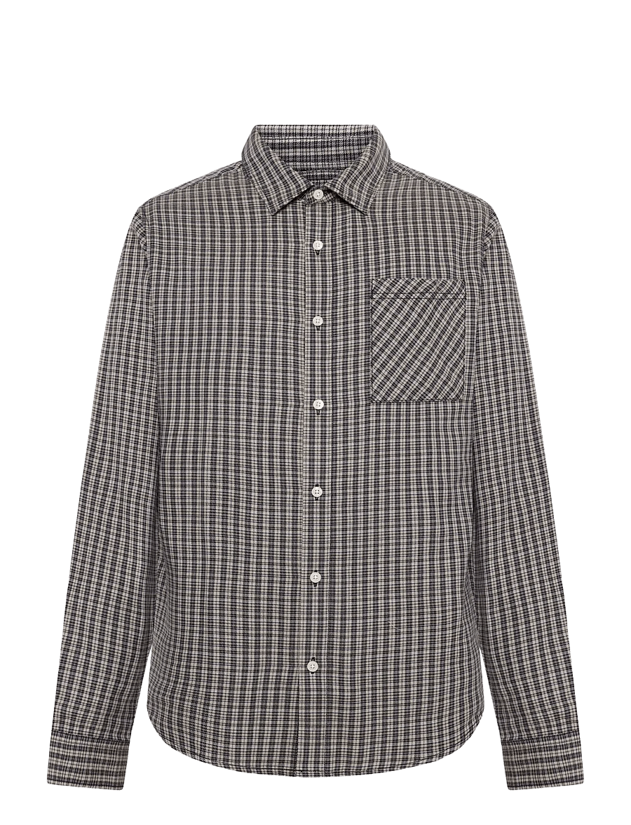 Knowledge Cotton Apparel - Dune regular check shirt - ruudulised särgid - creme check - 0