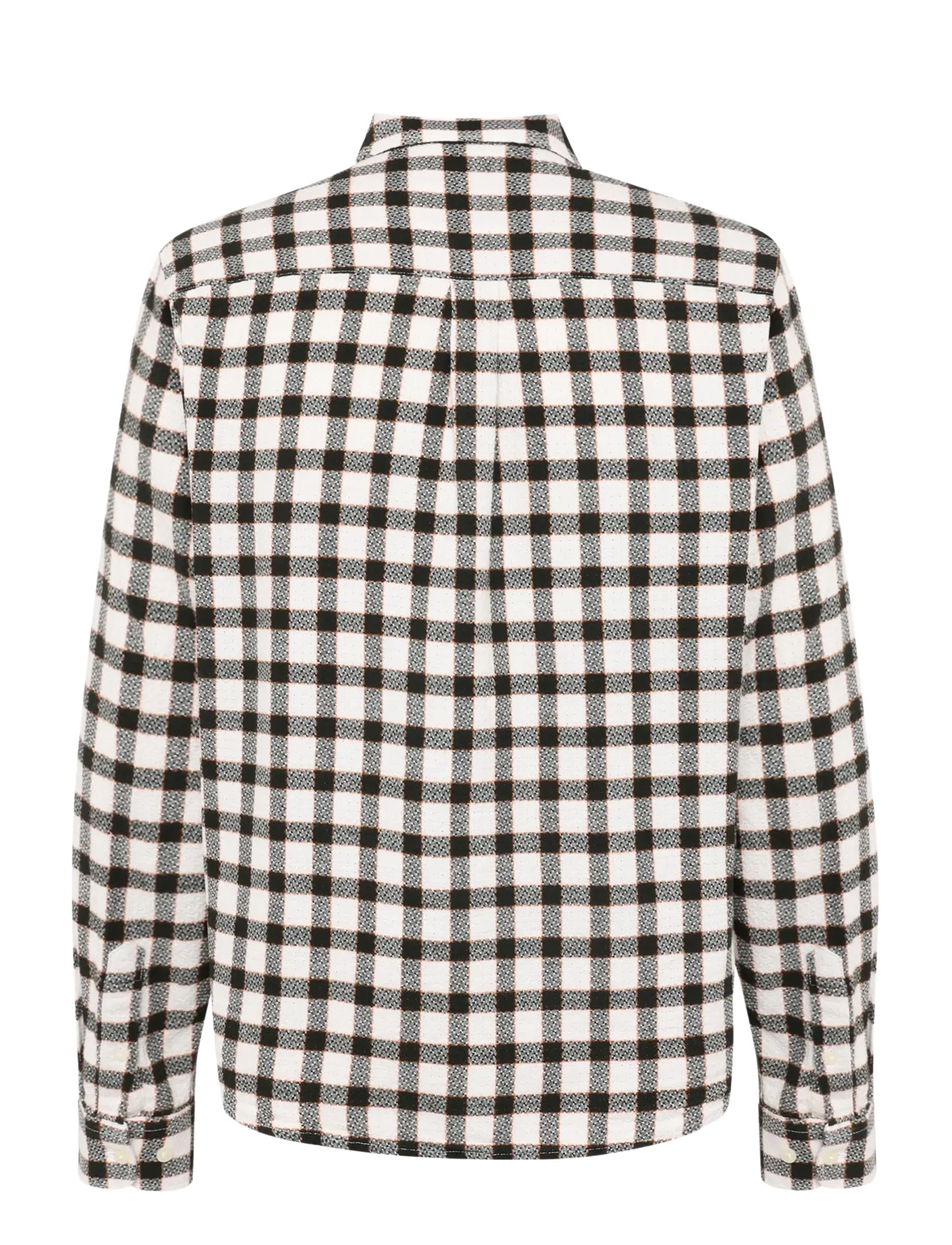Knowledge Cotton Apparel - Dune regular checked structure shir - ternede skjorter - green check - 2