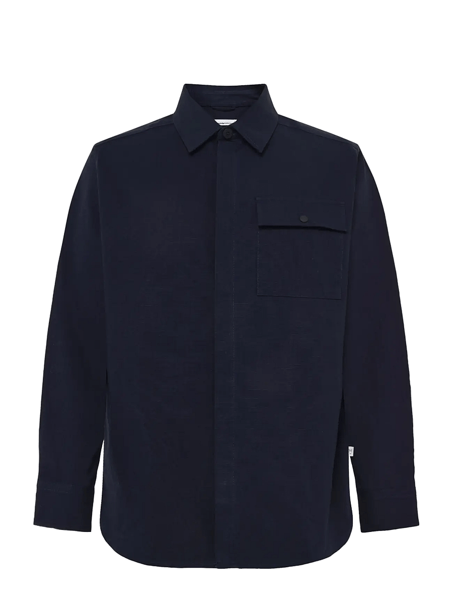 Knowledge Cotton Apparel - Loose ripstop overshirt - Überhemden - night sky - 0