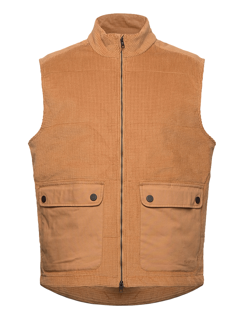 Knowledge Cotton Apparel - Organic Cotton Corduroy Vest GOTS - västar - apple cinnamon - 0