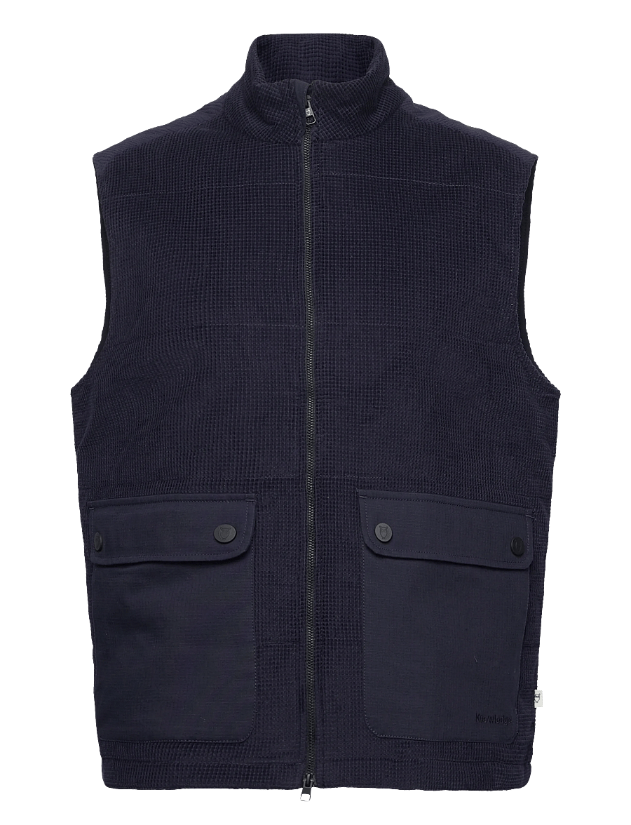 Knowledge Cotton Apparel - Organic Cotton Corduroy Vest GOTS - westen - night sky - 0
