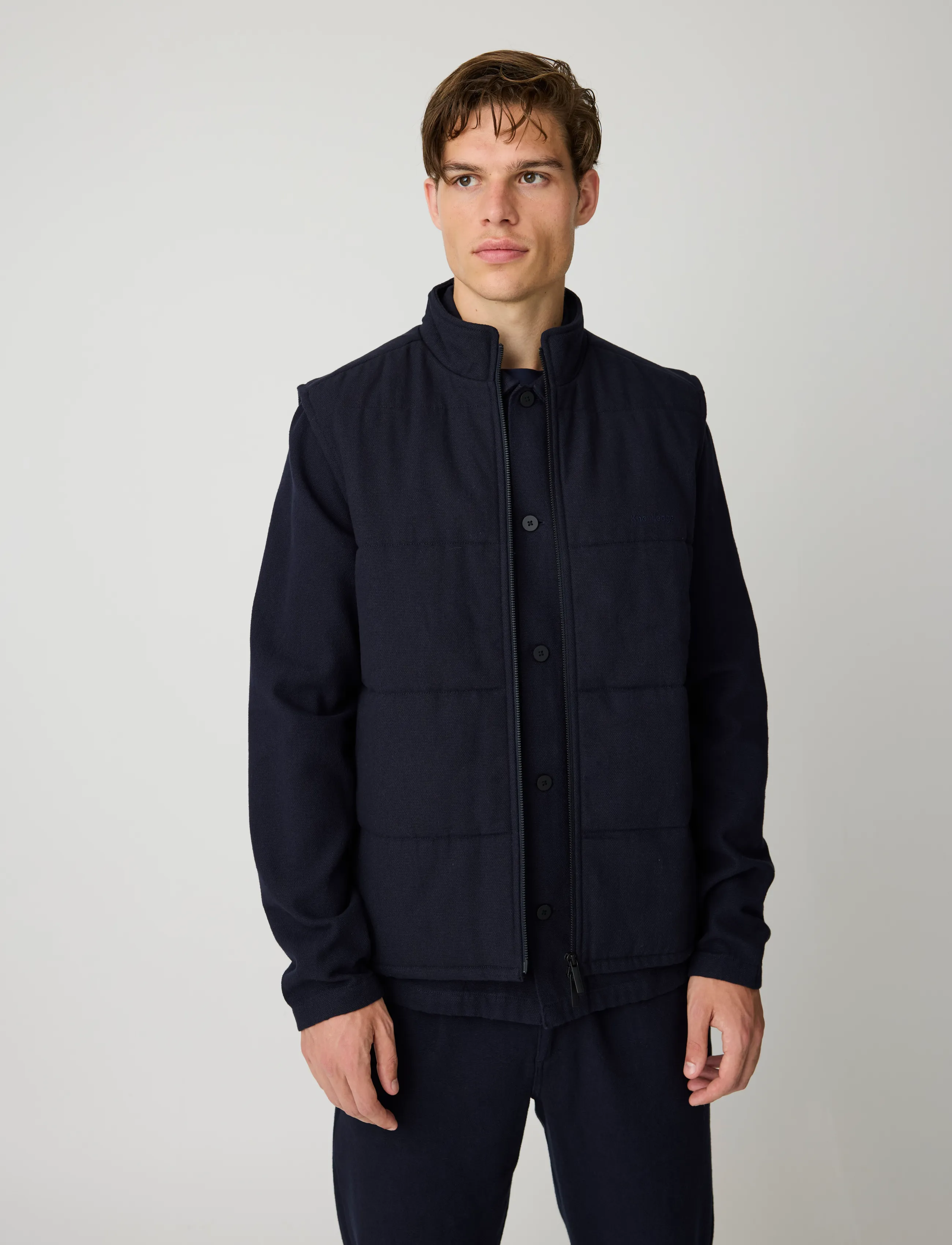 Knowledge Cotton Apparel Canvas vest - Kleidung - NIGHT SKY / navy