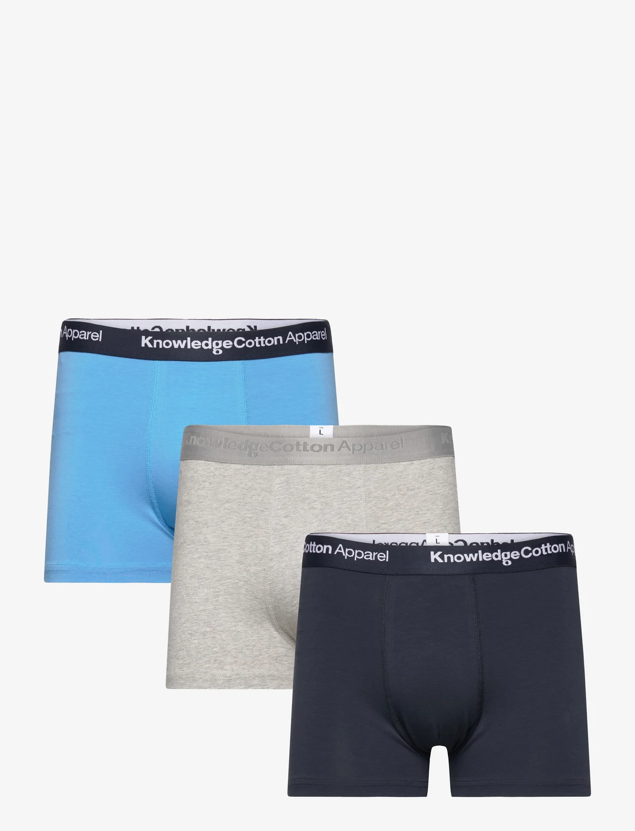 Knowledge Cotton Apparel - 3-pack underwear - GOTS/Vegan - boxershortser - azure blue - 0