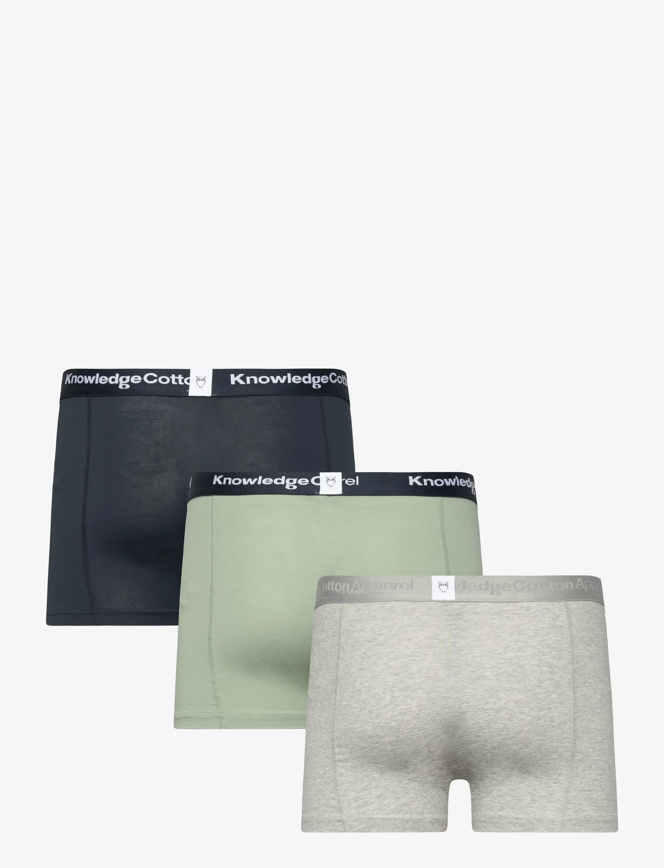 Knowledge Cotton Apparel - 3-pack underwear - GOTS/Vegan - lowest prices - lily pad - 1