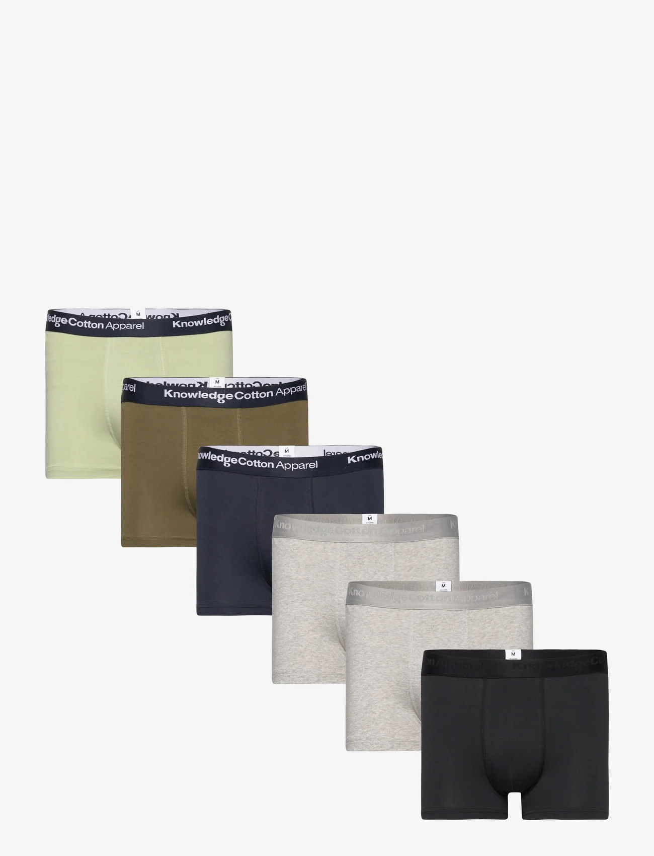 Knowledge Cotton Apparel - 6-pack underwear - GOTS/Vegan - bokserid - dark olive - 0