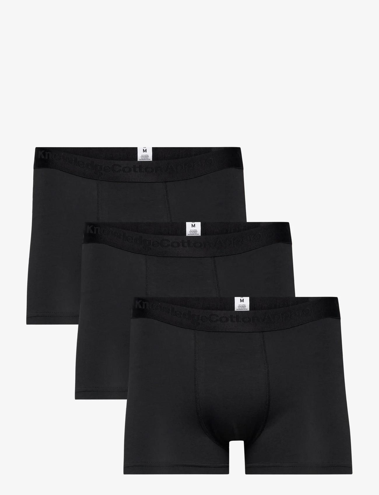 Knowledge Cotton Apparel - 3-pack underwear - GOTS/Vegan - laveste priser - black jet - 0