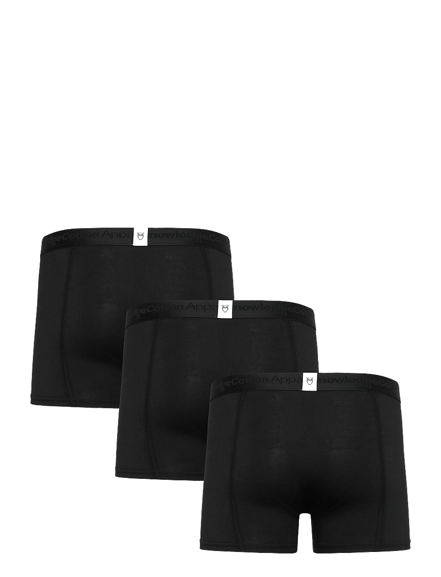 Knowledge Cotton Apparel - 3 pack boxer briefs - multipack underbukser - black jet - 1