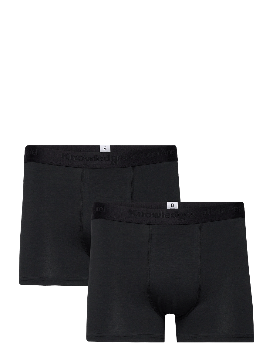Knowledge Cotton Apparel - 2 pack boxer briefs - multipack underbukser - black jet - 0