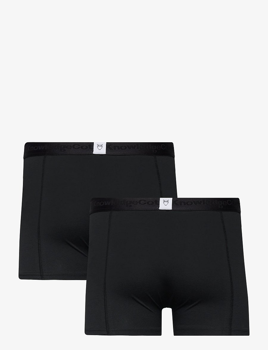 Knowledge Cotton Apparel - 2 pack boxer briefs - multipack underbukser - black jet - 1