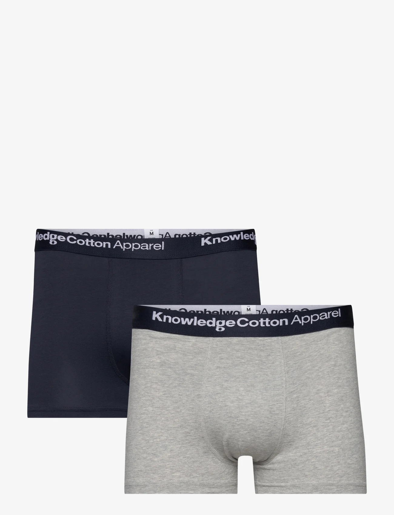 Knowledge Cotton Apparel - 2-pack underwear - GOTS/Vegan - zemākās cenas - grey melange - 0