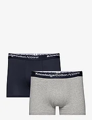 Knowledge Cotton Apparel - 2-pack underwear - GOTS/Vegan - alhaisimmat hinnat - grey melange - 0