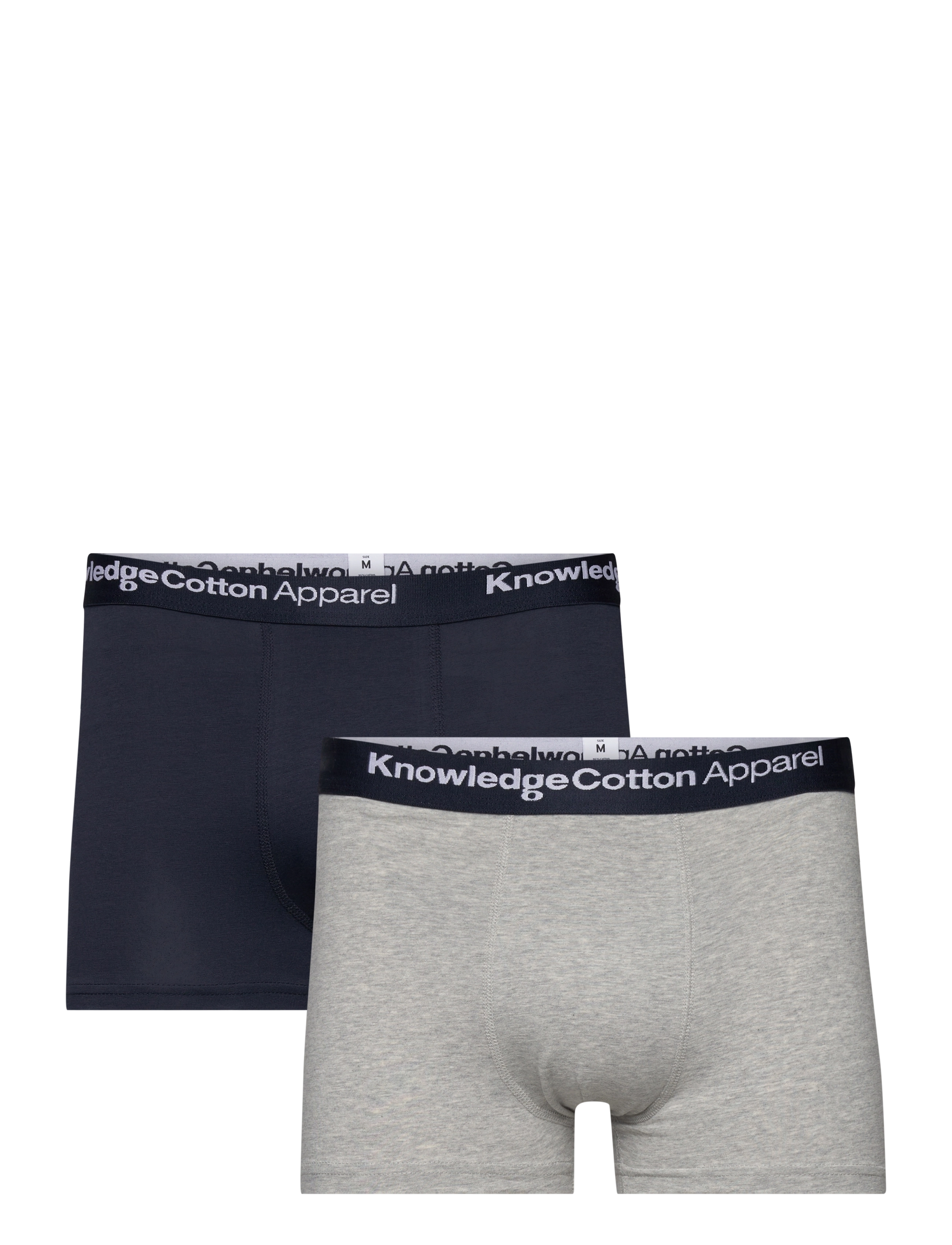 Knowledge Cotton Apparel 2 pack boxer briefs - Knowledge Cotton Apparel - GREY MELANGE / navy