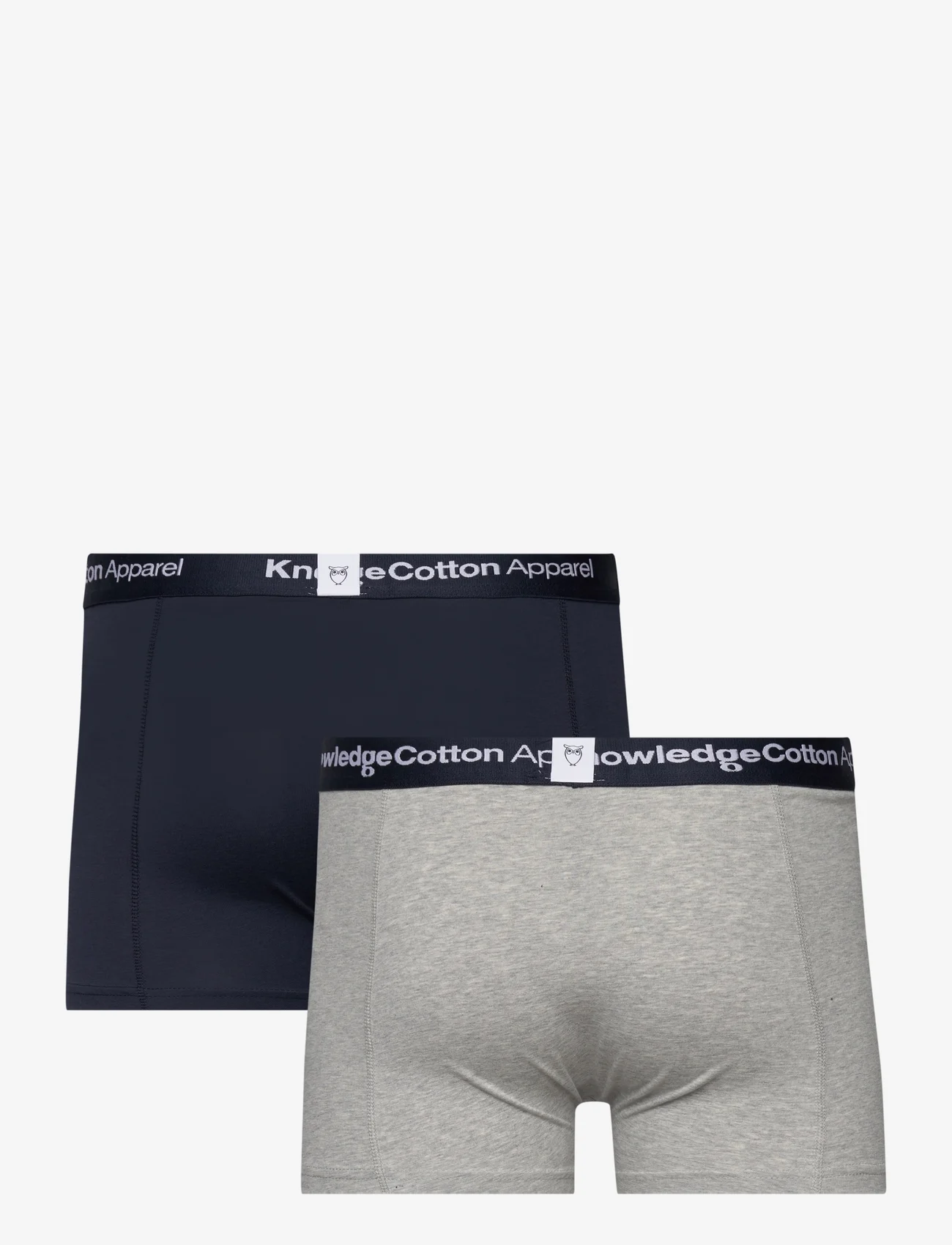 Knowledge Cotton Apparel - 2-pack underwear - GOTS/Vegan - laagste prijzen - grey melange - 1