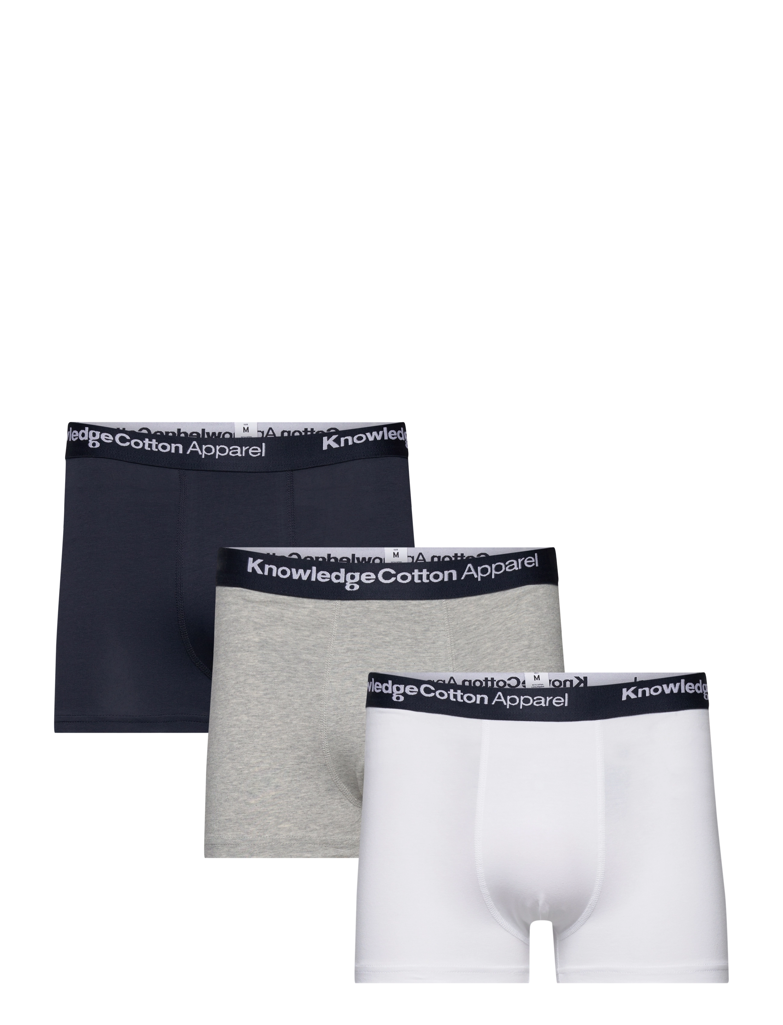 Knowledge Cotton Apparel 3 pack boxer briefs - Knowledge Cotton Apparel - GREY MELANGE / grey