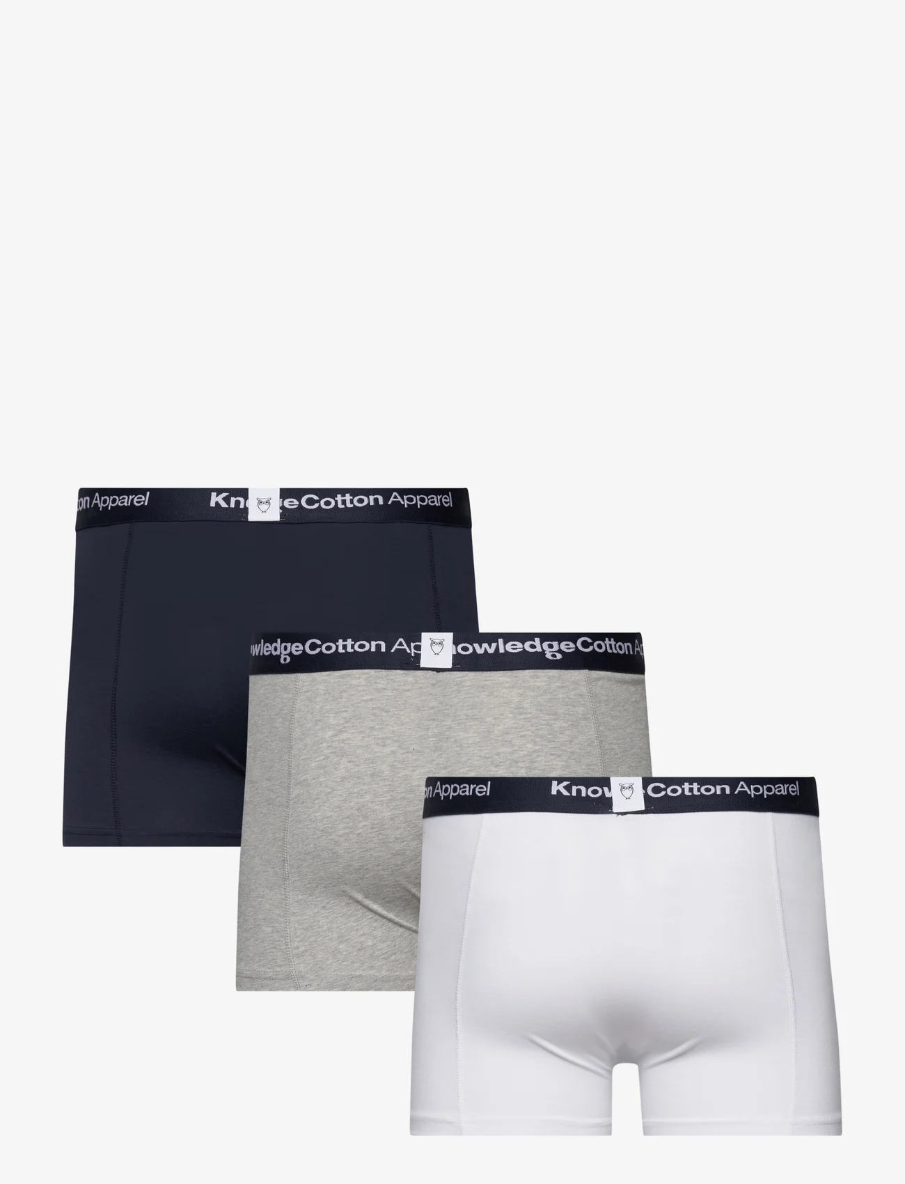 Knowledge Cotton Apparel - 3-pack underwear - GOTS/Vegan - lowest prices - grey melange - 1