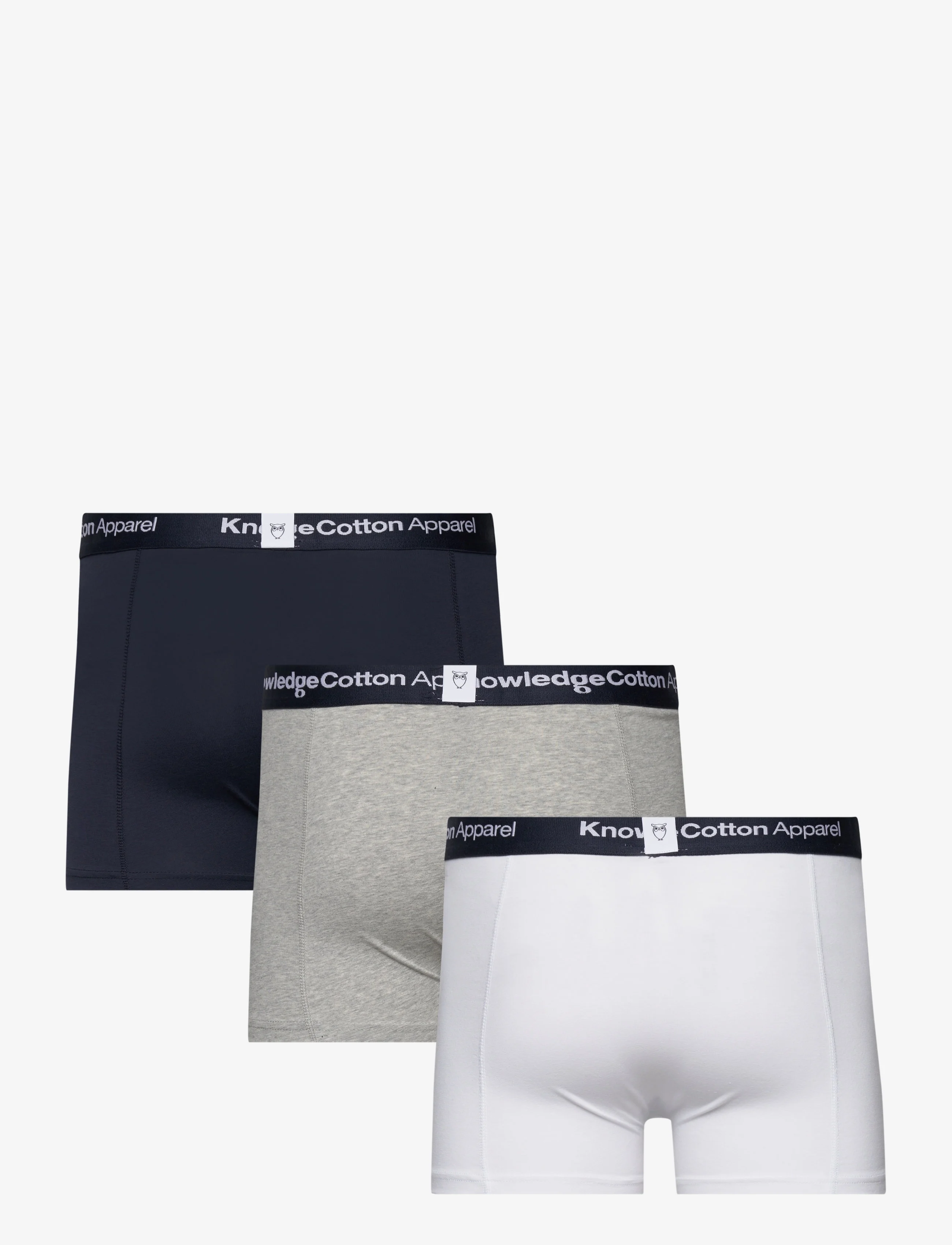 Knowledge Cotton Apparel - 3 pack boxer briefs - laveste priser - grey melange - 1