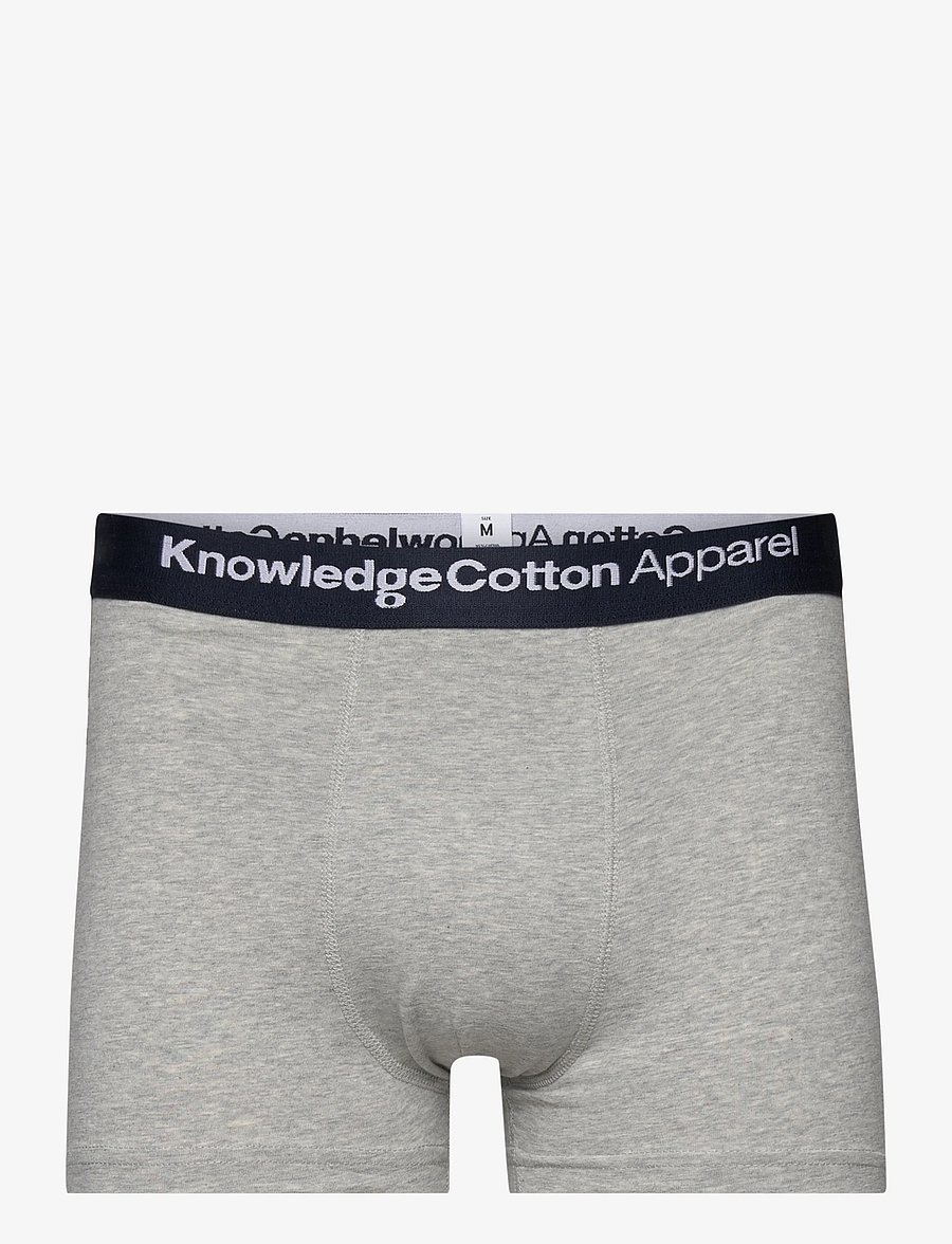 Knowledge Cotton Apparel - 3 pack boxer briefs - multipack underbukser - grey melange - 2