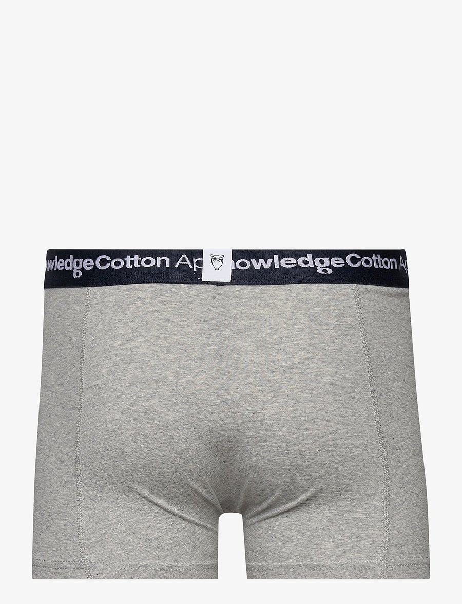 Knowledge Cotton Apparel - 3 pack boxer briefs - multipack underbukser - grey melange - 3