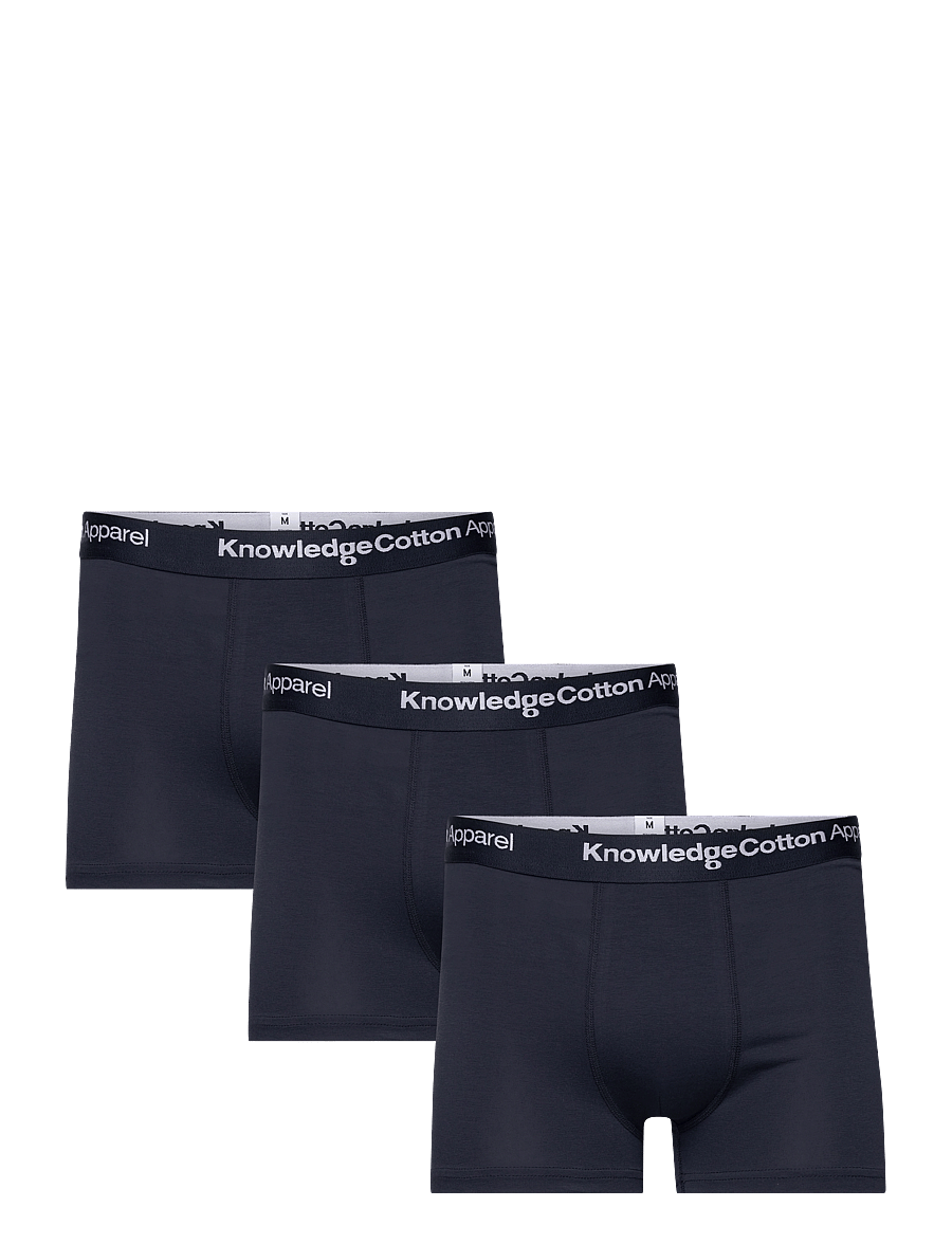 Knowledge Cotton Apparel - 3 pack boxer briefs - multipack underbukser - total eclipse - 0