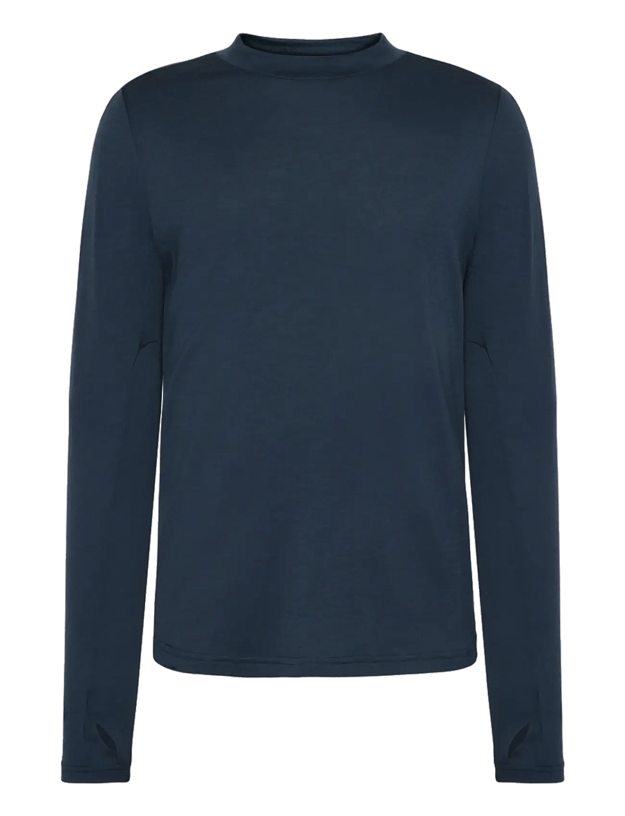 Knowledge Cotton Apparel - Dynamic wool long sleeve t-shirt - total eclipse - 0