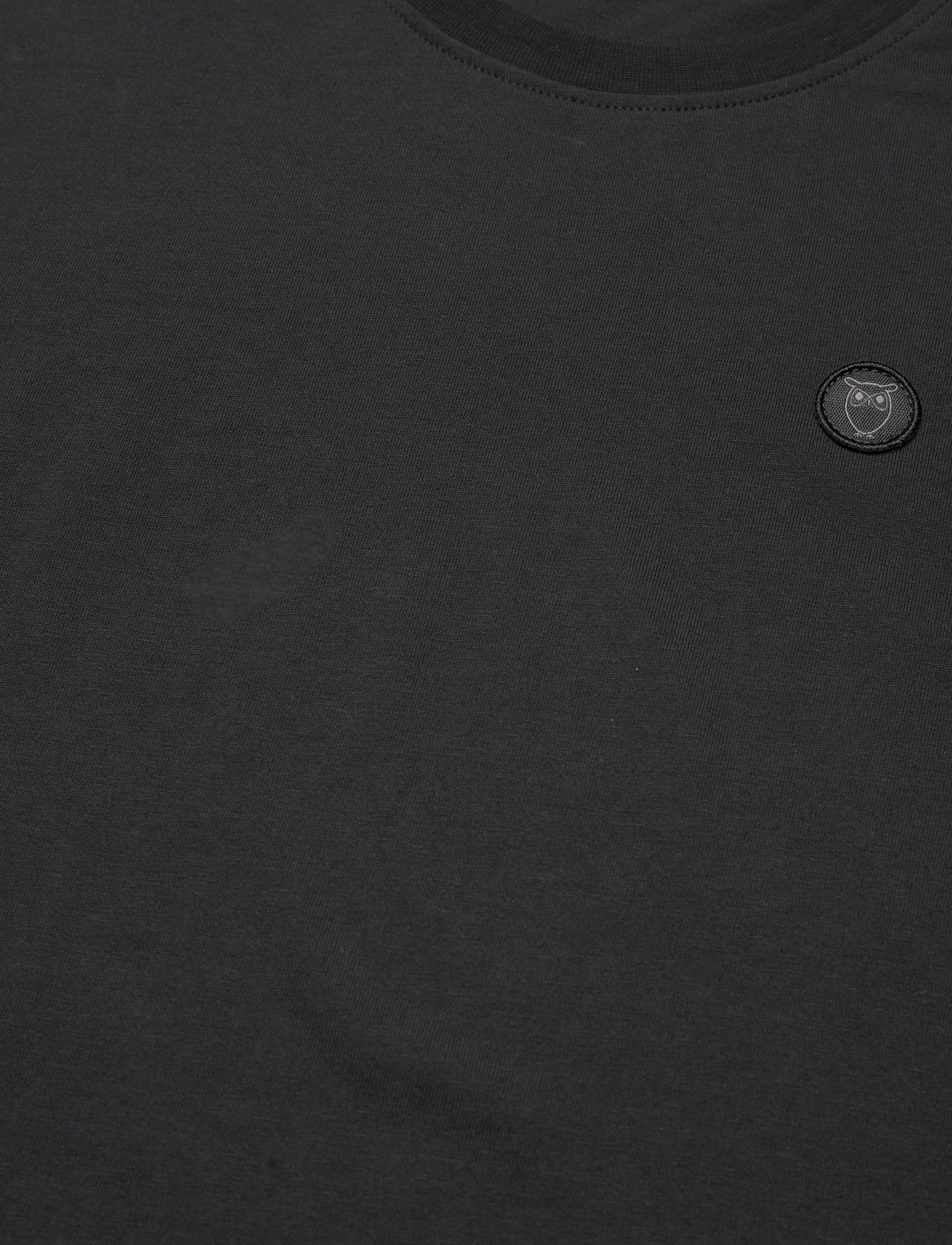 Knowledge Cotton Apparel - VIGGO badge long sleeve - Regenerat - black jet - 3