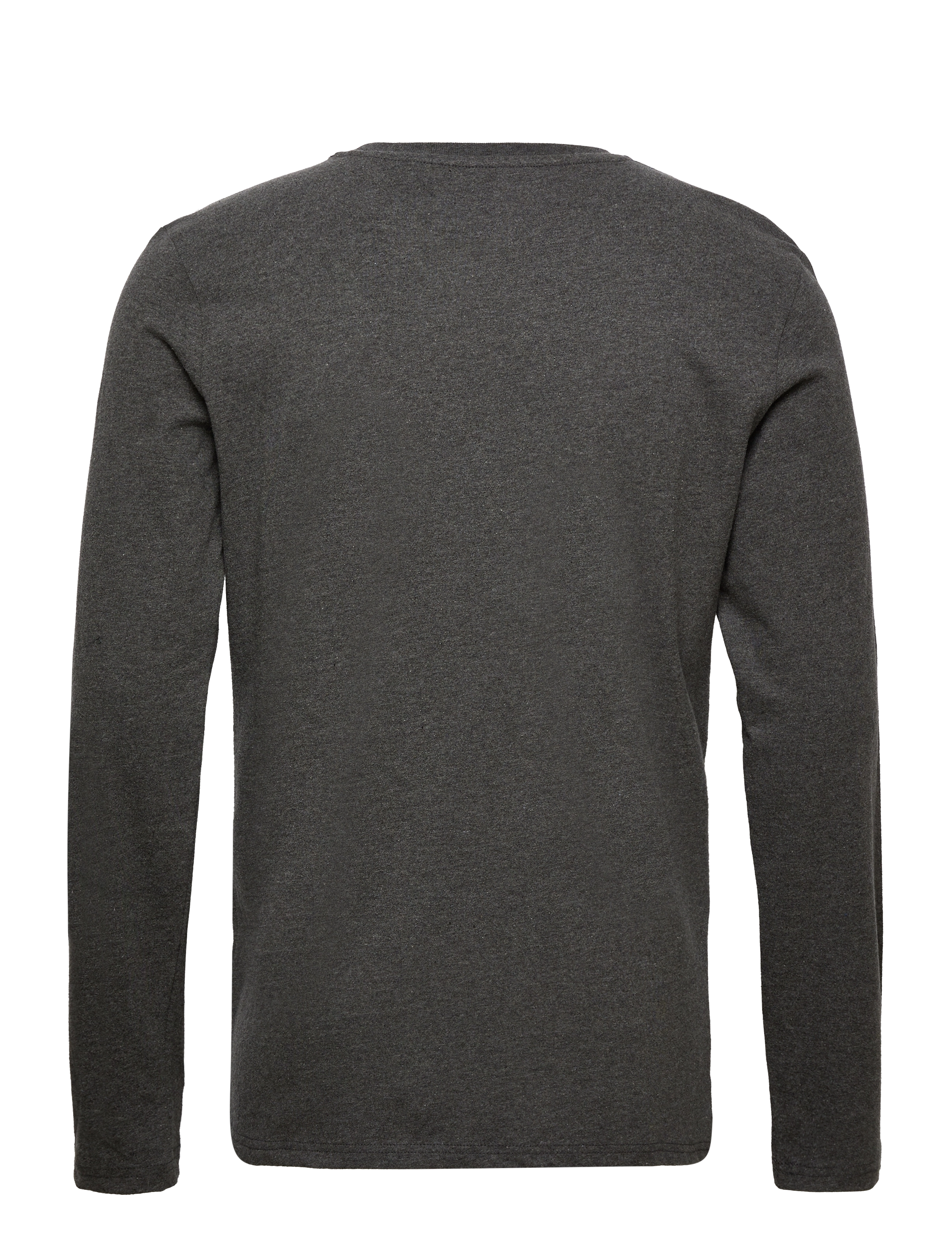 Knowledge Cotton Apparel - VIGGO badge long sleeve - Regenerat - dark grey melange - 1